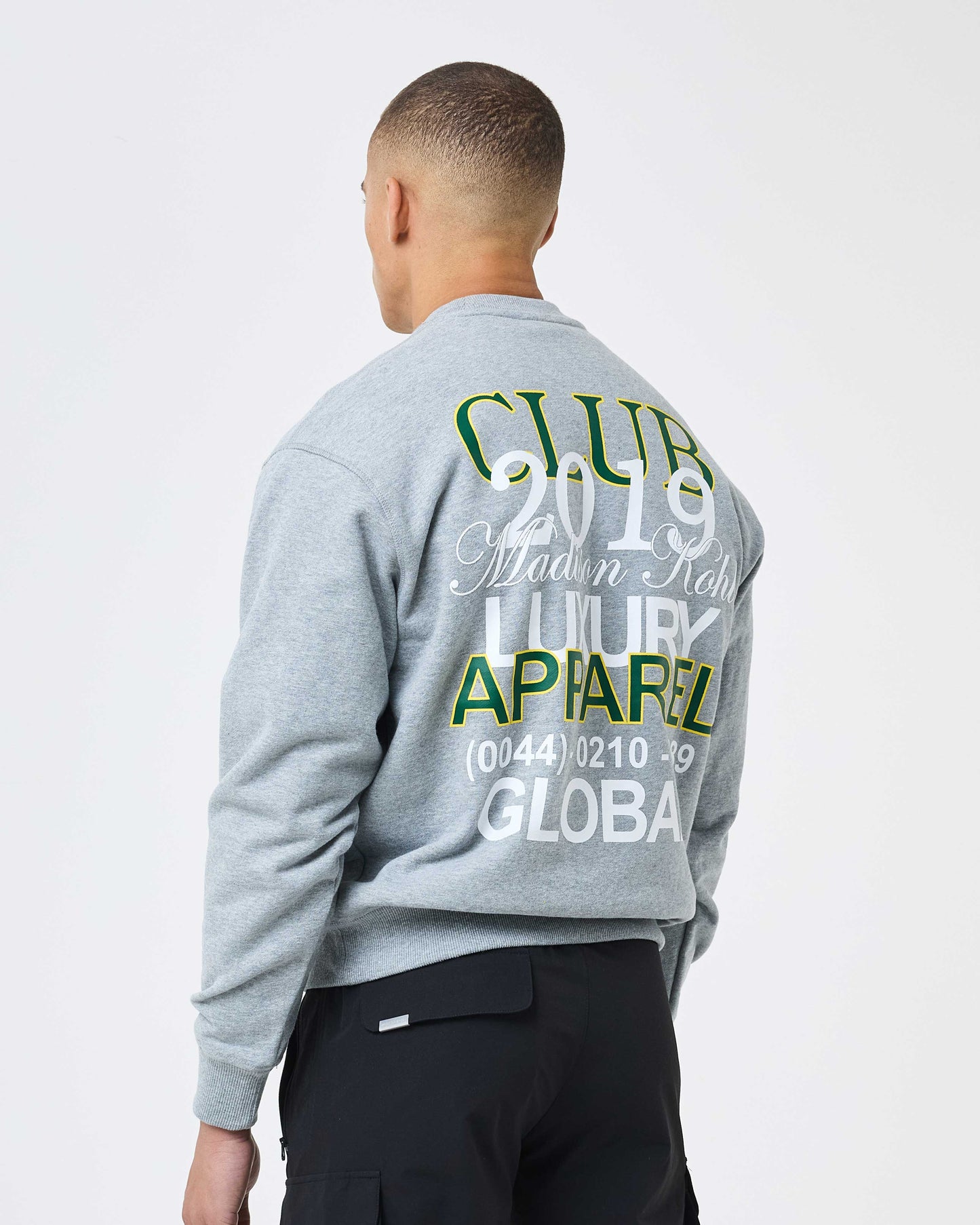 MK Club Relaxed Crewneck Sweatshirt Grey Marl