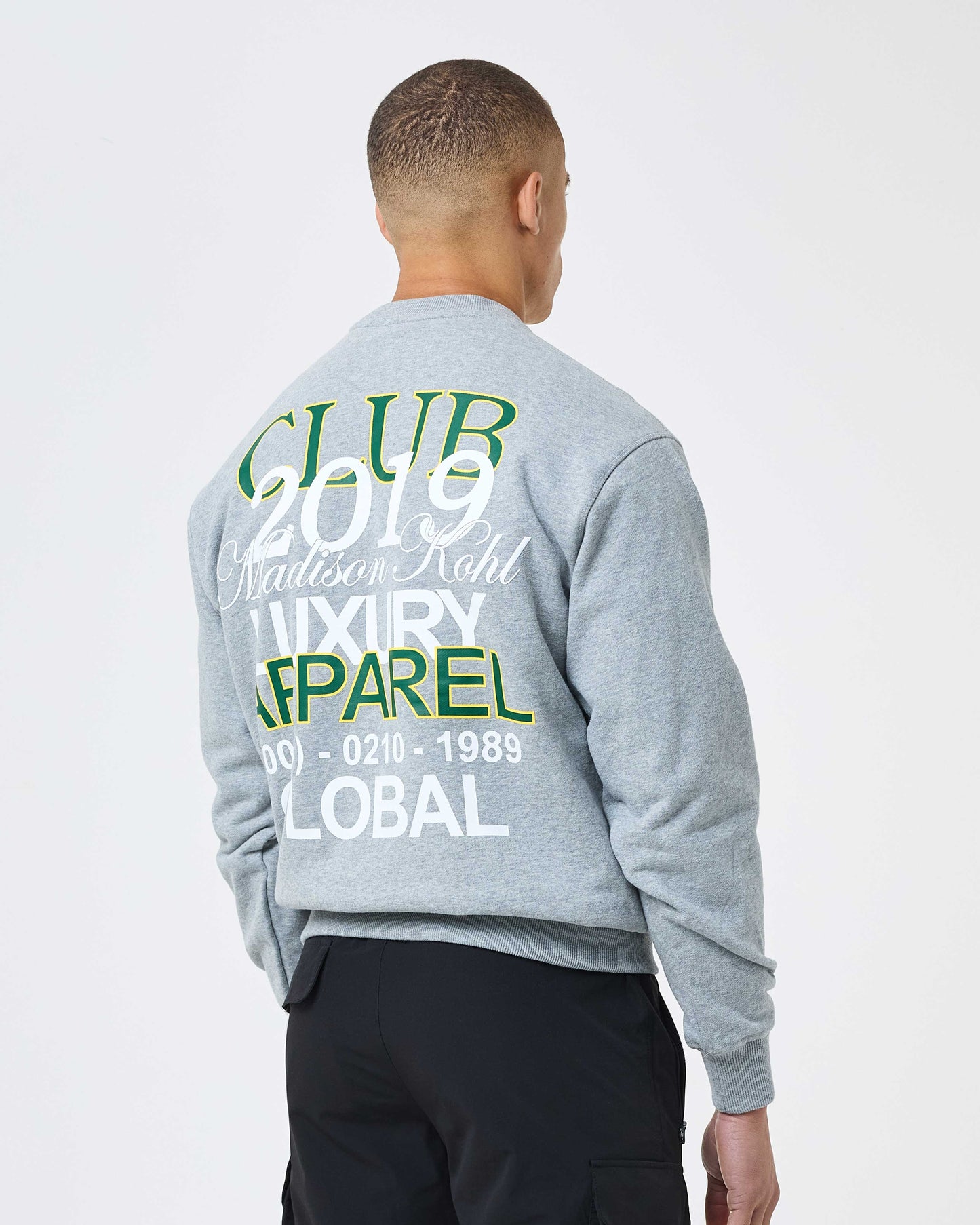 MK Club Relaxed Crewneck Sweatshirt Grey Marl