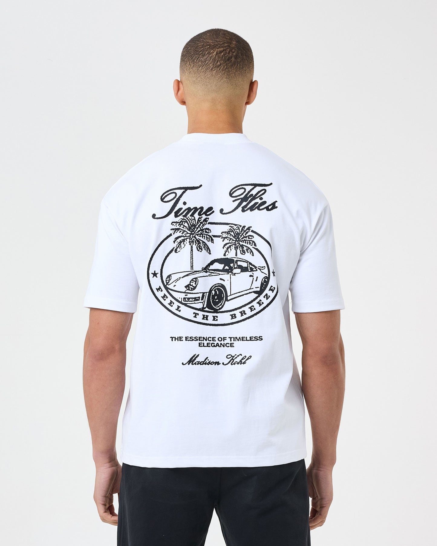Time Flies Relaxed T Shirt White