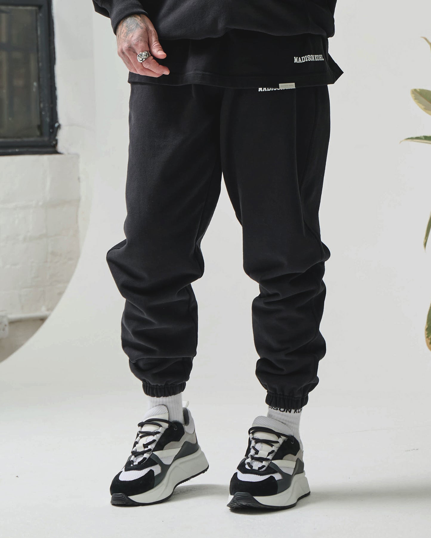 MK Collegiate Cuffed Jogger Black