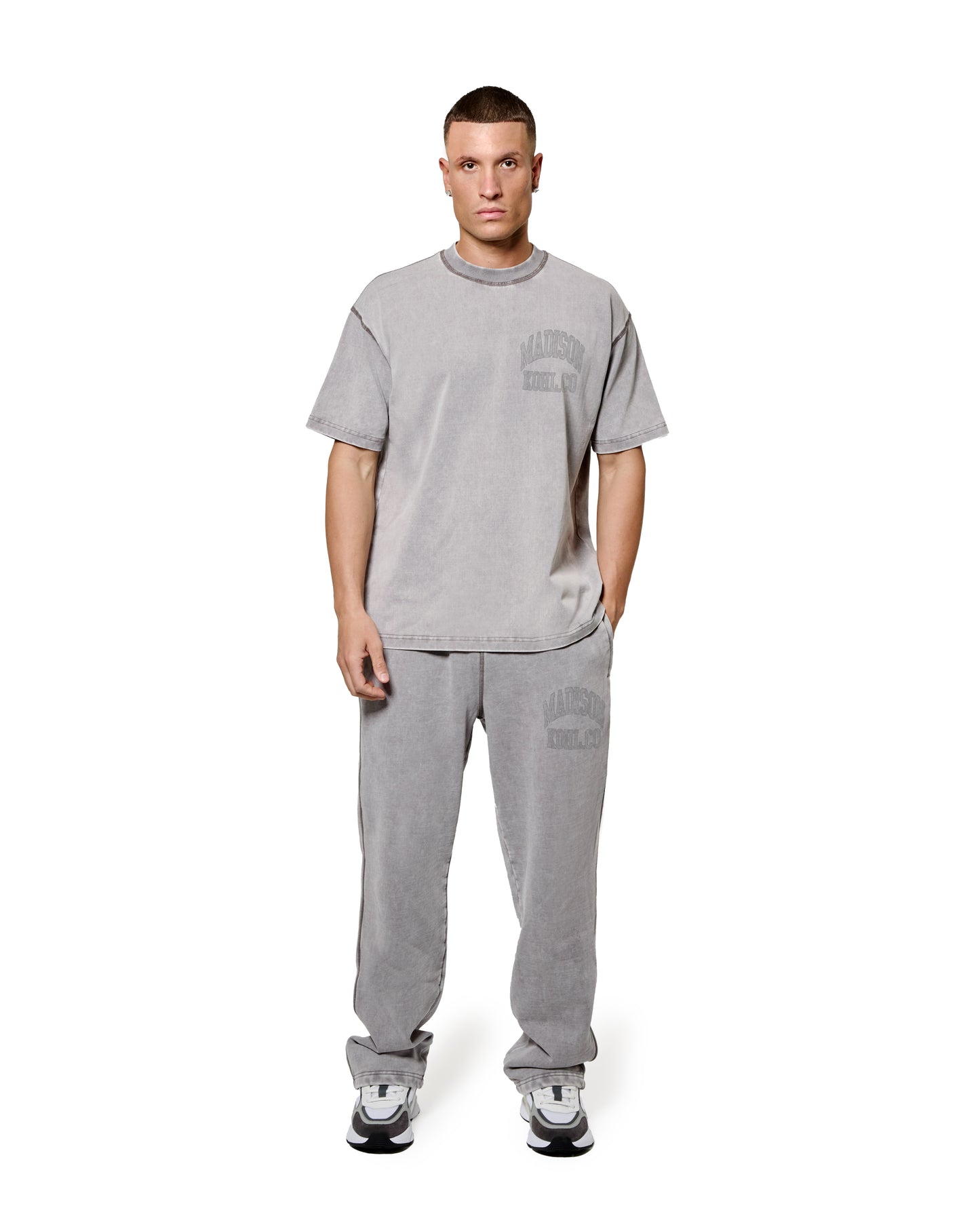 MK 1st Base Relaxed T Shirt  Grey Wash