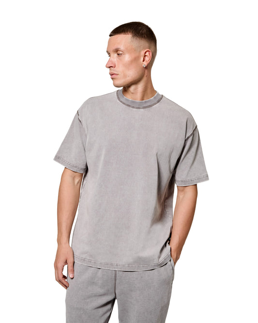 MK Blank Relaxed T Shirt  Grey Wash