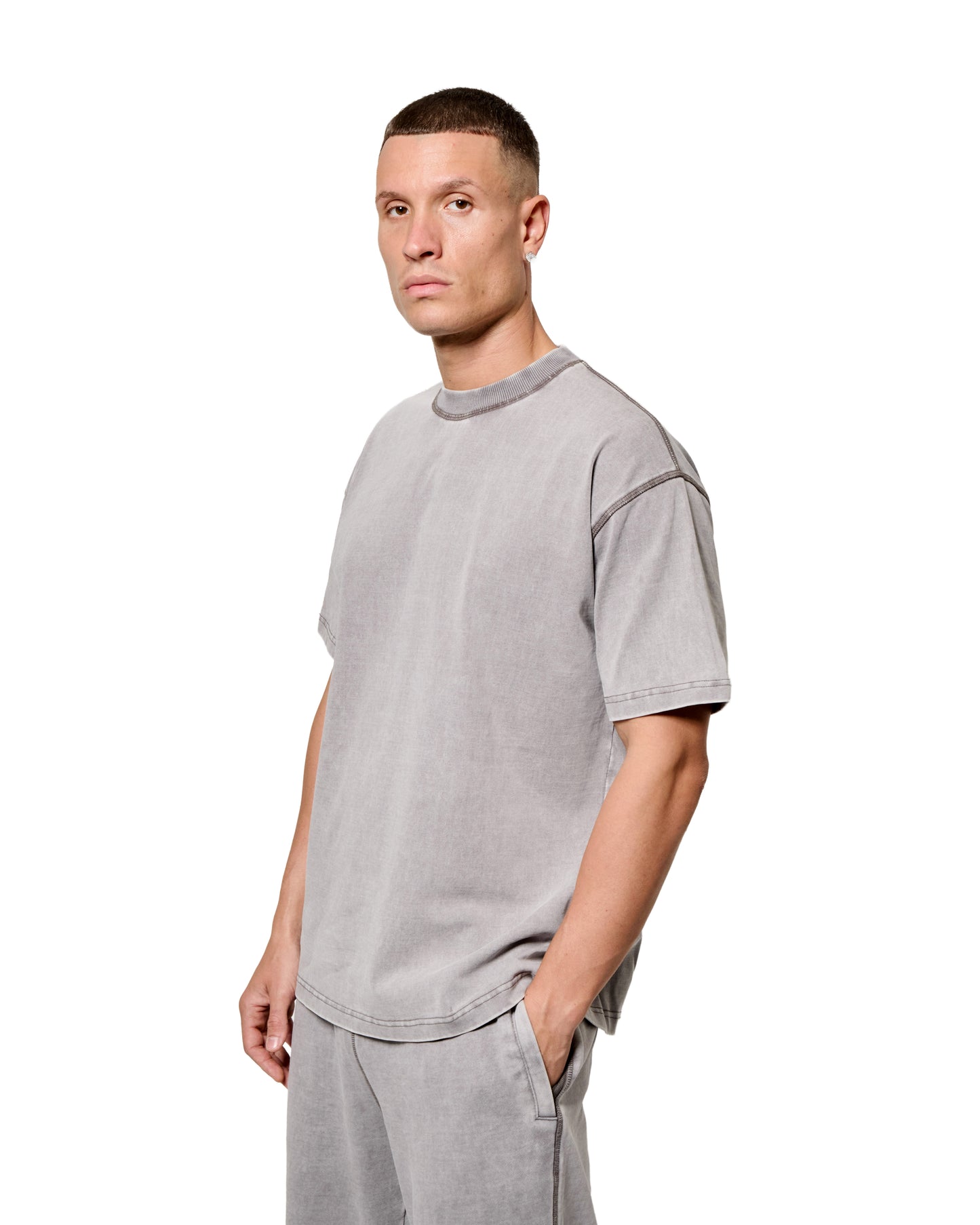MK Blank Relaxed T Shirt  Grey Wash