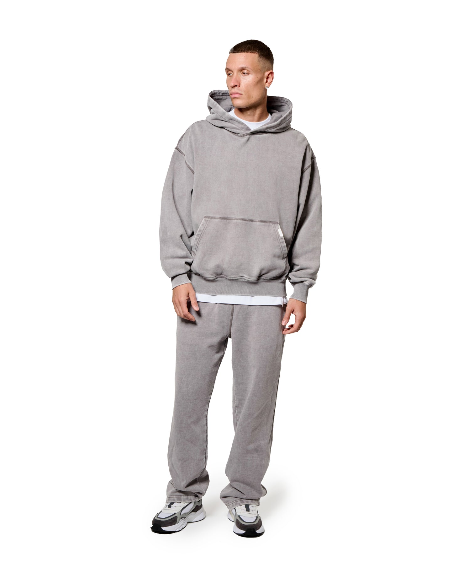 MK Blank Relaxed OTH Hoodie Grey Wash
