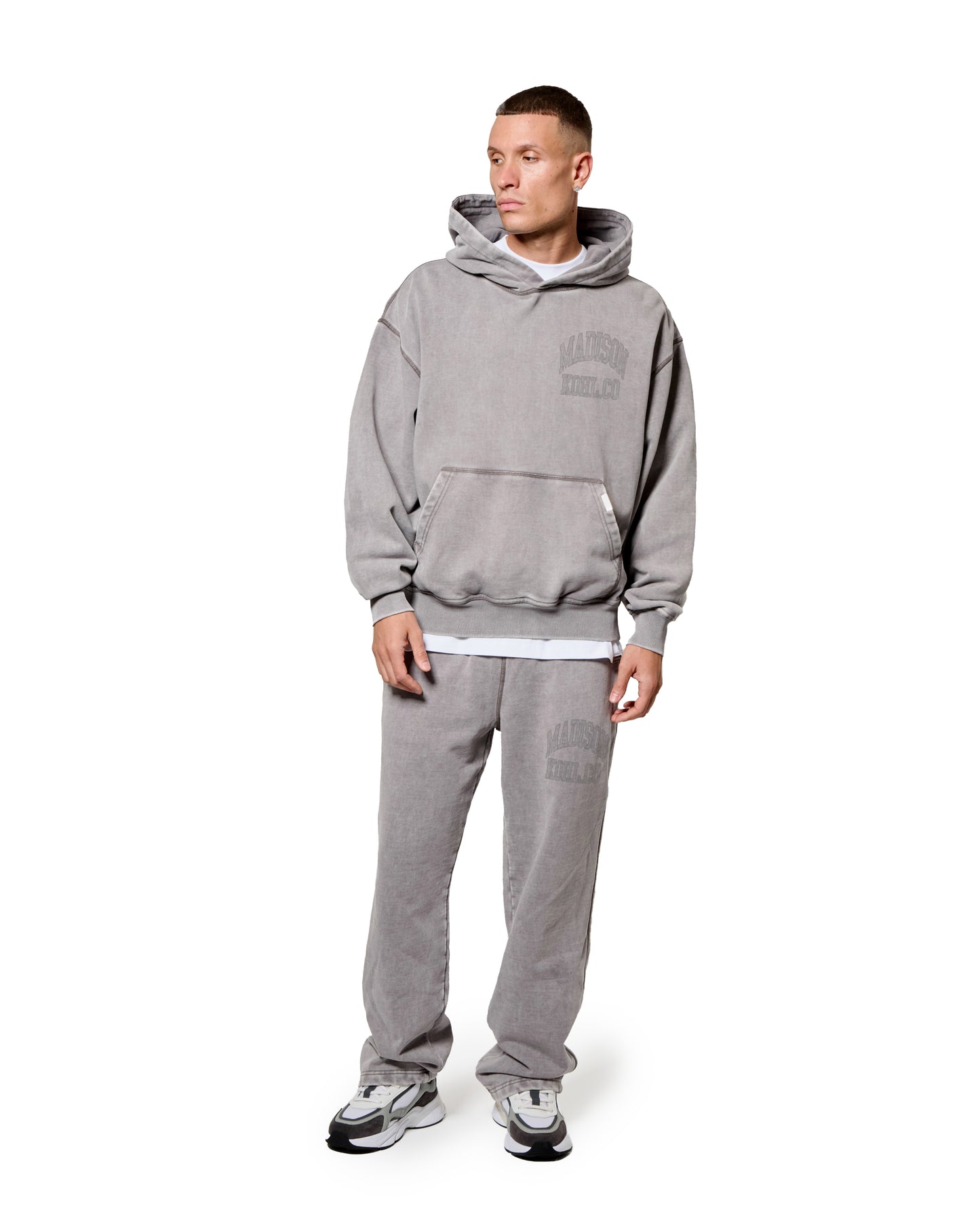 MK 1st Base Relaxed Open Hem Sweatpant Grey Wash