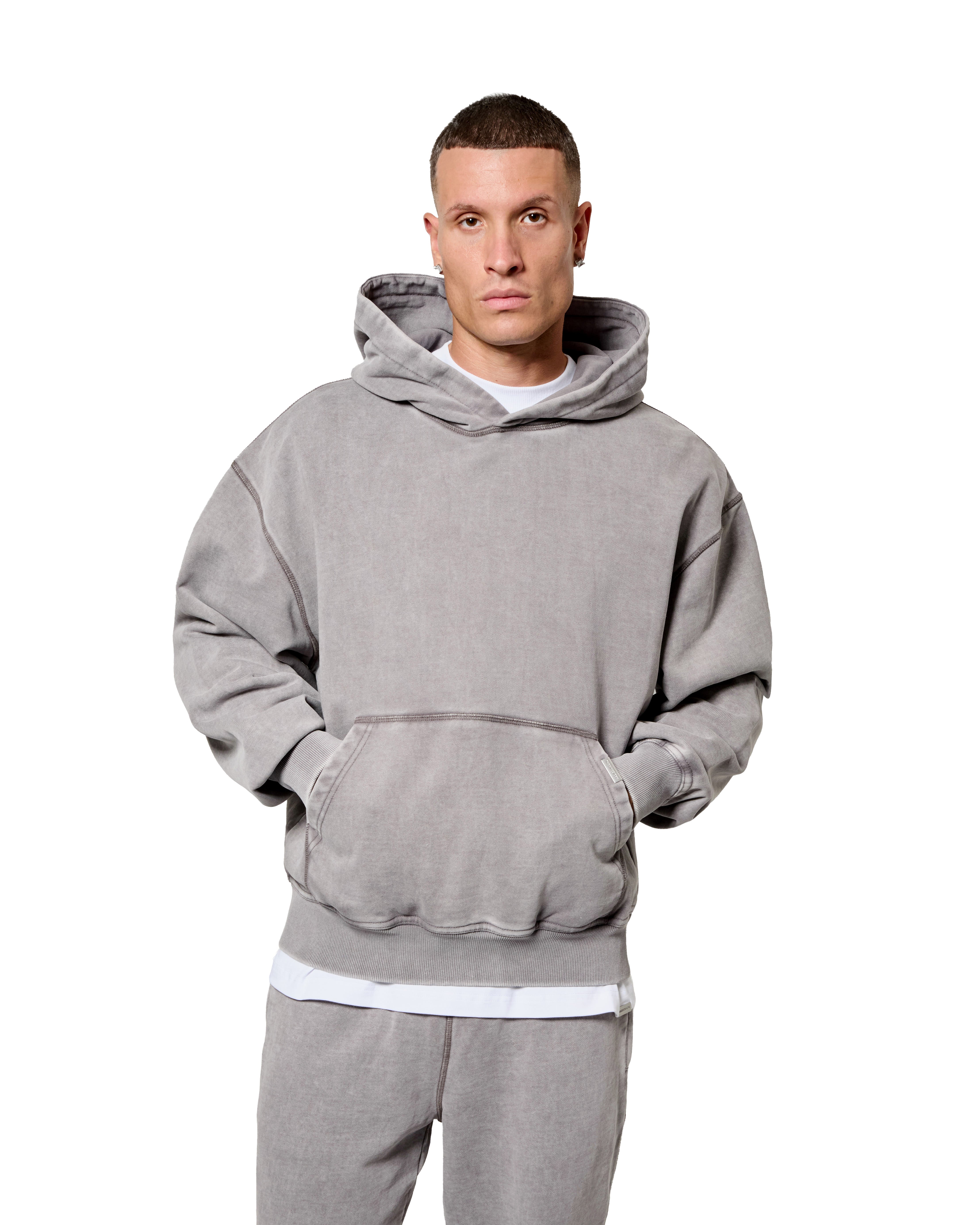 MK Blank Relaxed OTH Hoodie Grey Wash