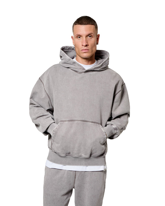 MK Blank Relaxed OTH Hoodie Grey Wash