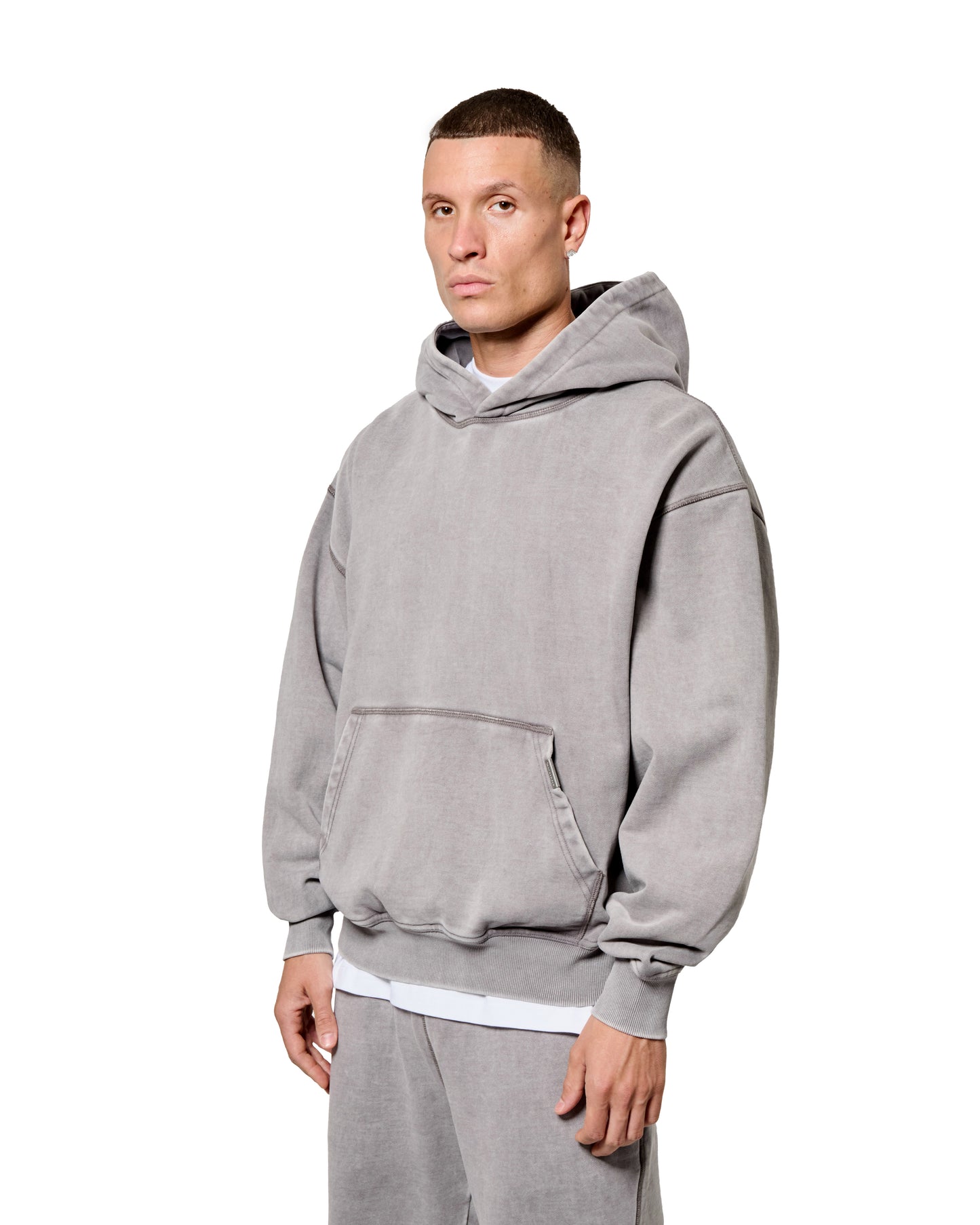 MK Blank Relaxed OTH Hoodie Grey Wash