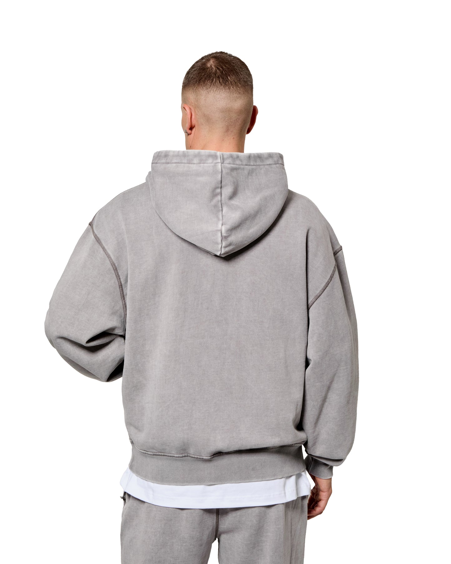 MK Blank Relaxed OTH Hoodie Grey Wash