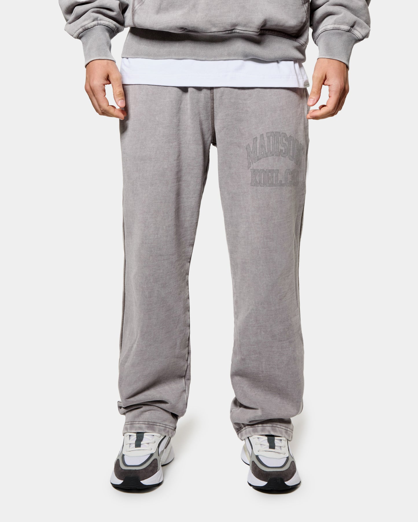 MK 1st Base Relaxed Open Hem Sweatpant Grey Wash