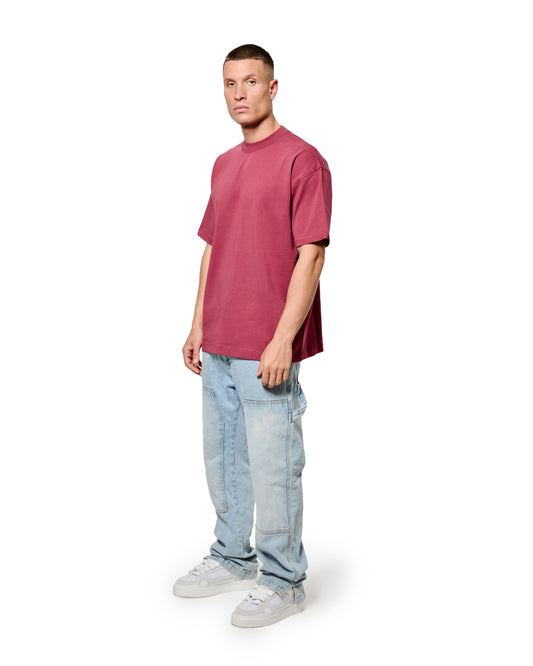 MK Blank Relaxed T Shirt  Burgundy
