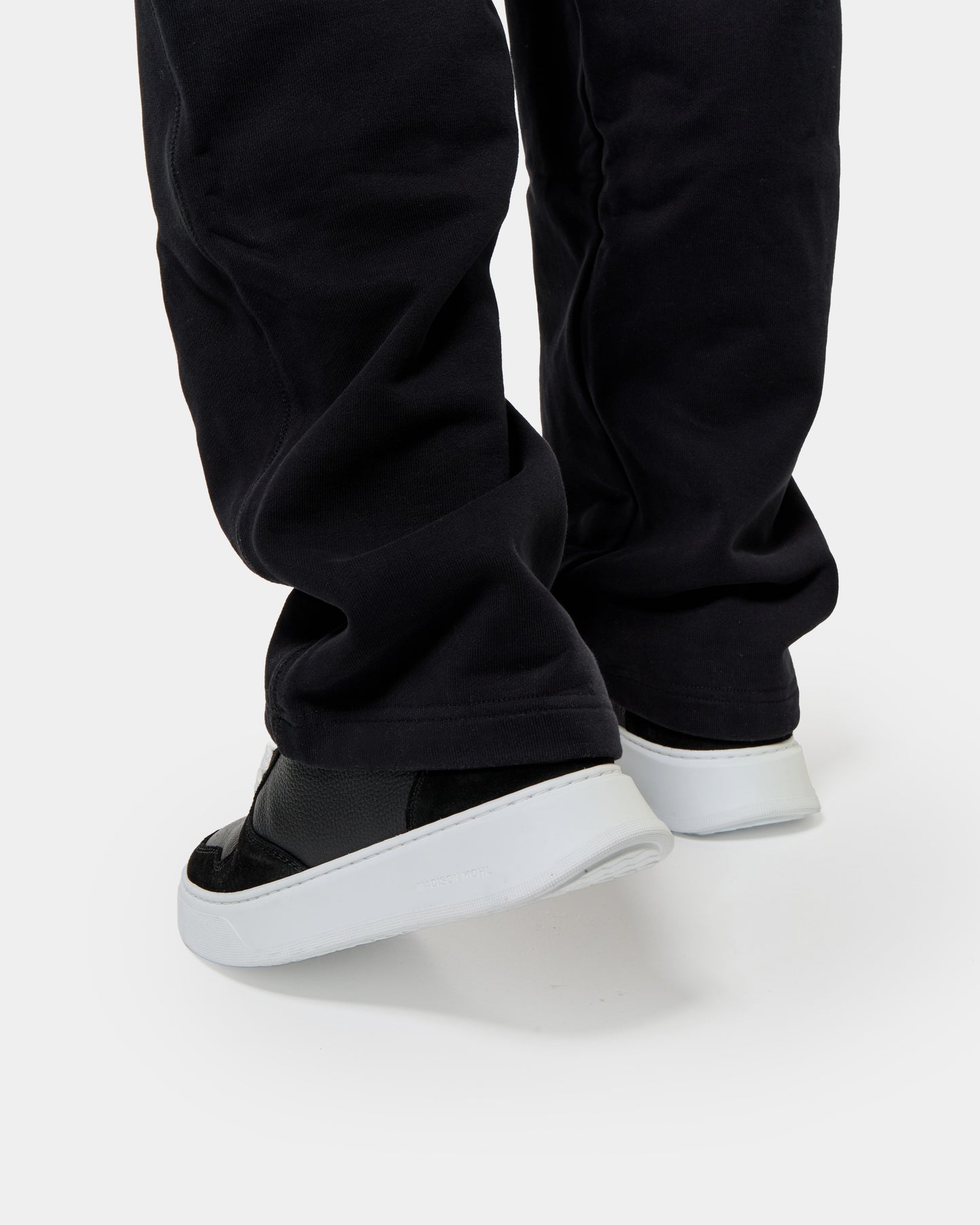 MK Blank Relaxed Open Hem Sweatpant Black