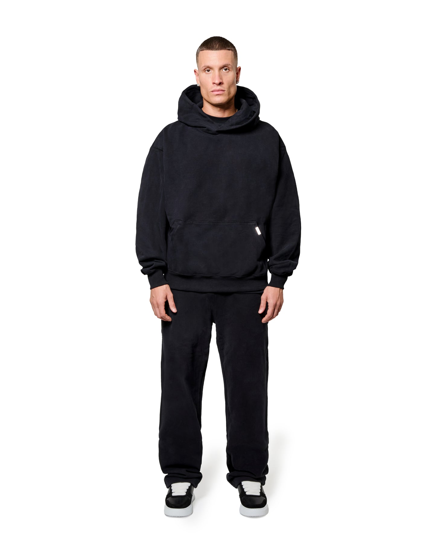 MK Blank Relaxed Open Hem Sweatpant Black