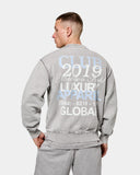 MK Club Relaxed Crewneck Sweatshirt Grey Wash / Placid Blue