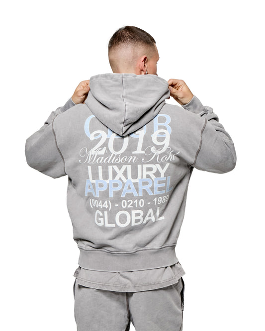 MK Club Relaxed OTH Hoodie Grey Wash / Placid Blue