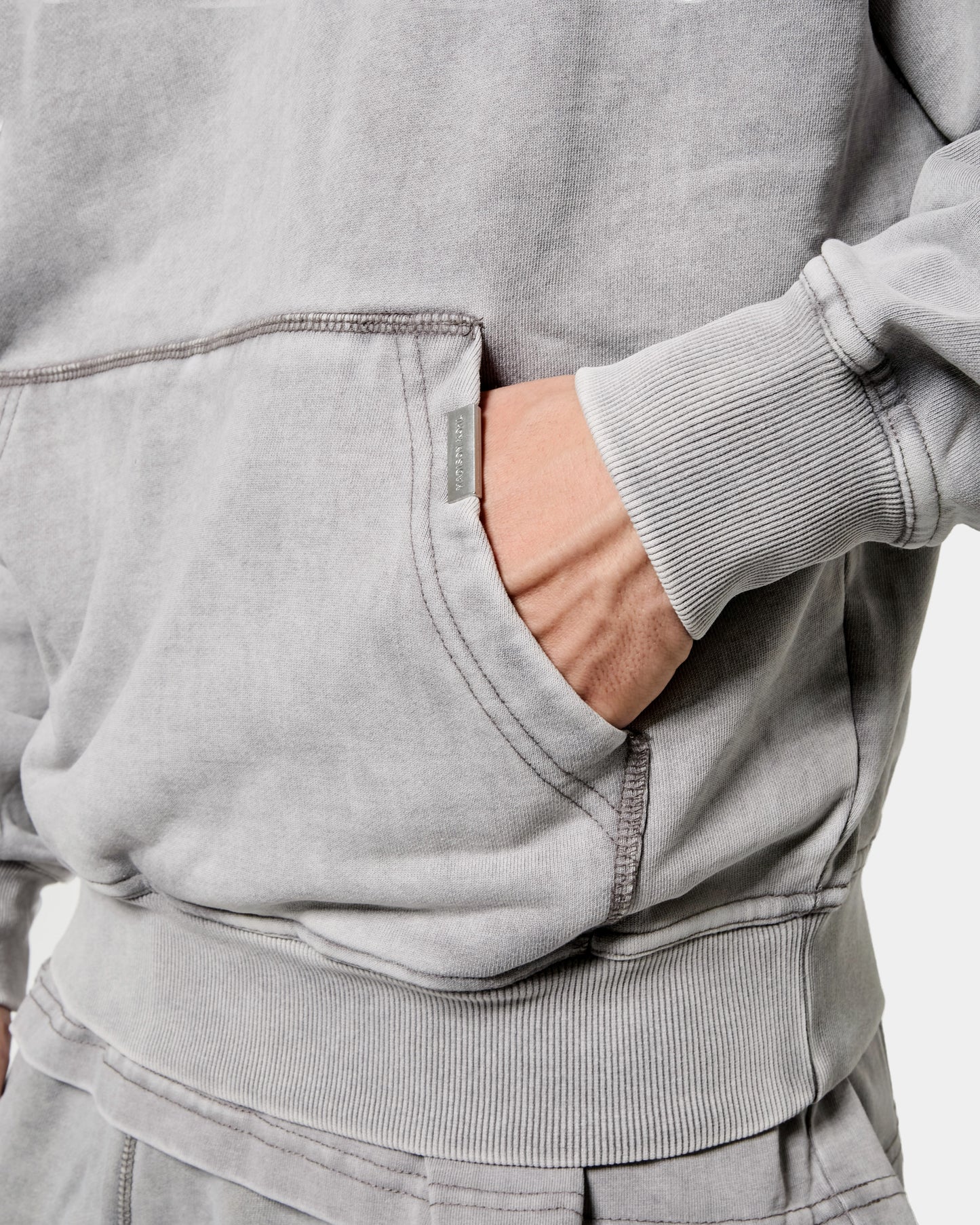 MK Club Relaxed OTH Hoodie Grey Wash / Transcendent Pink