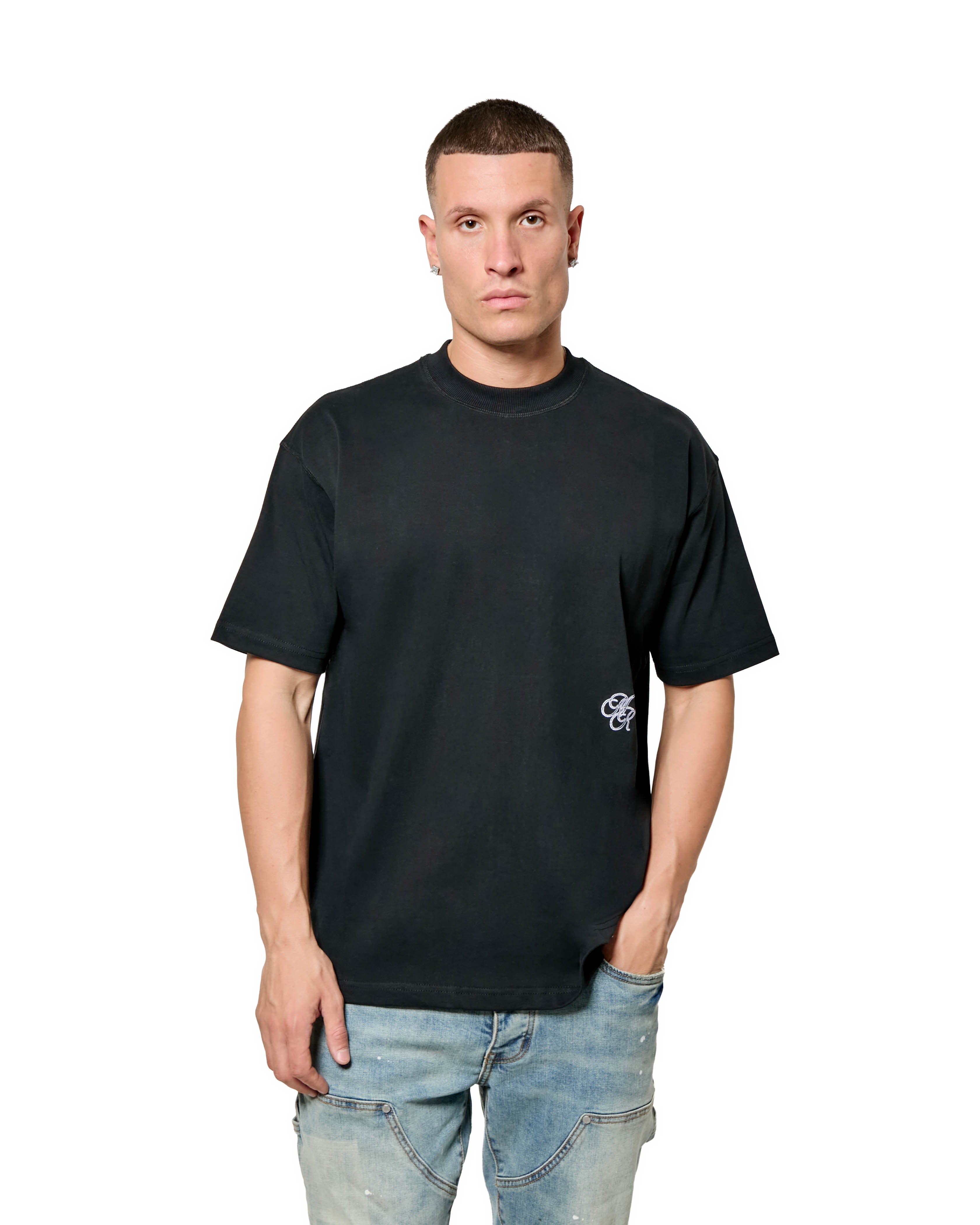 MK Monogram Relaxed T Shirt  Black