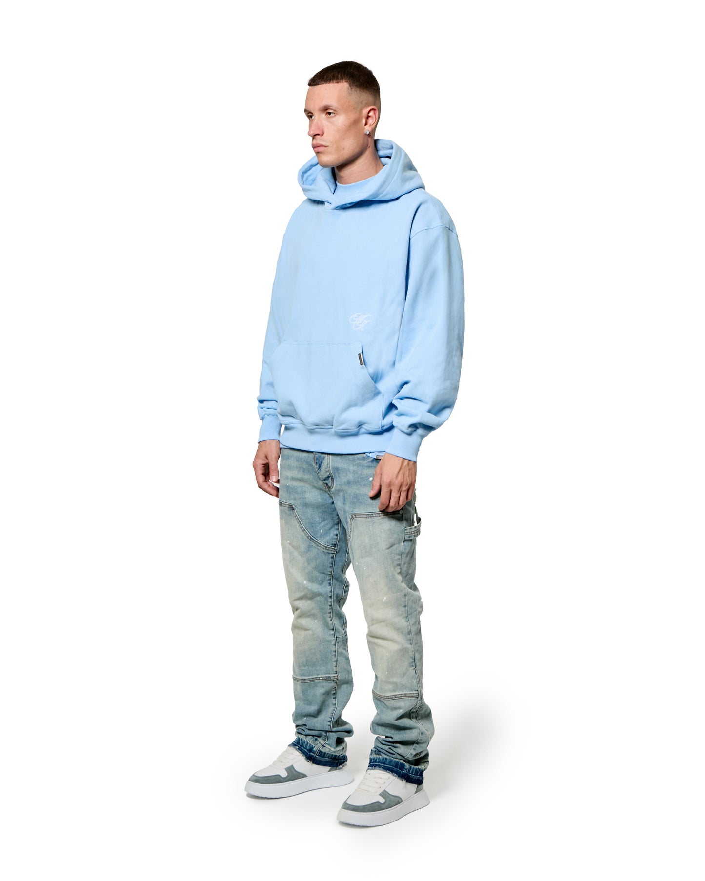 MK Monogram Relaxed OTH Hoodie Placid Blue