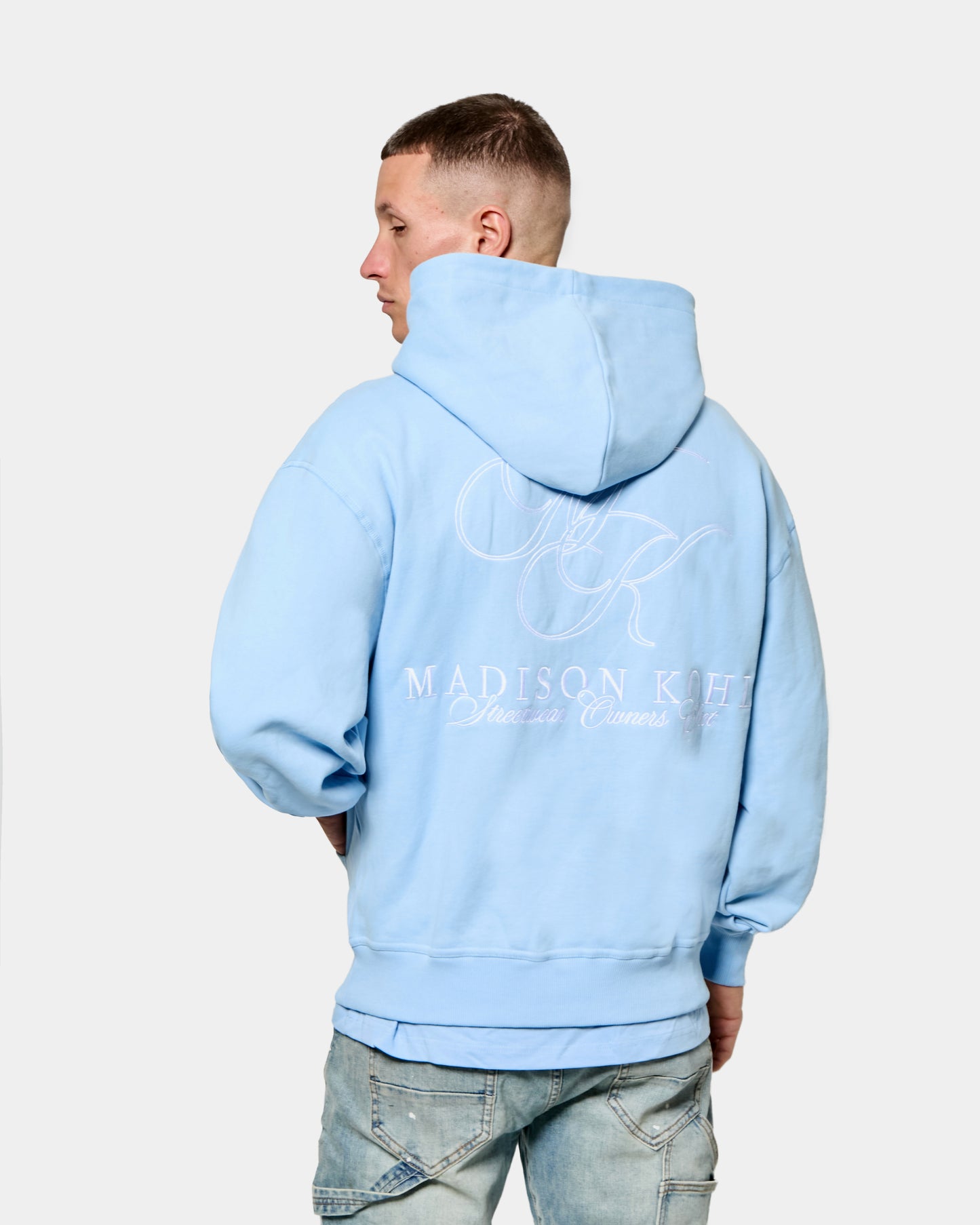 MK Monogram Relaxed OTH Hoodie Placid Blue