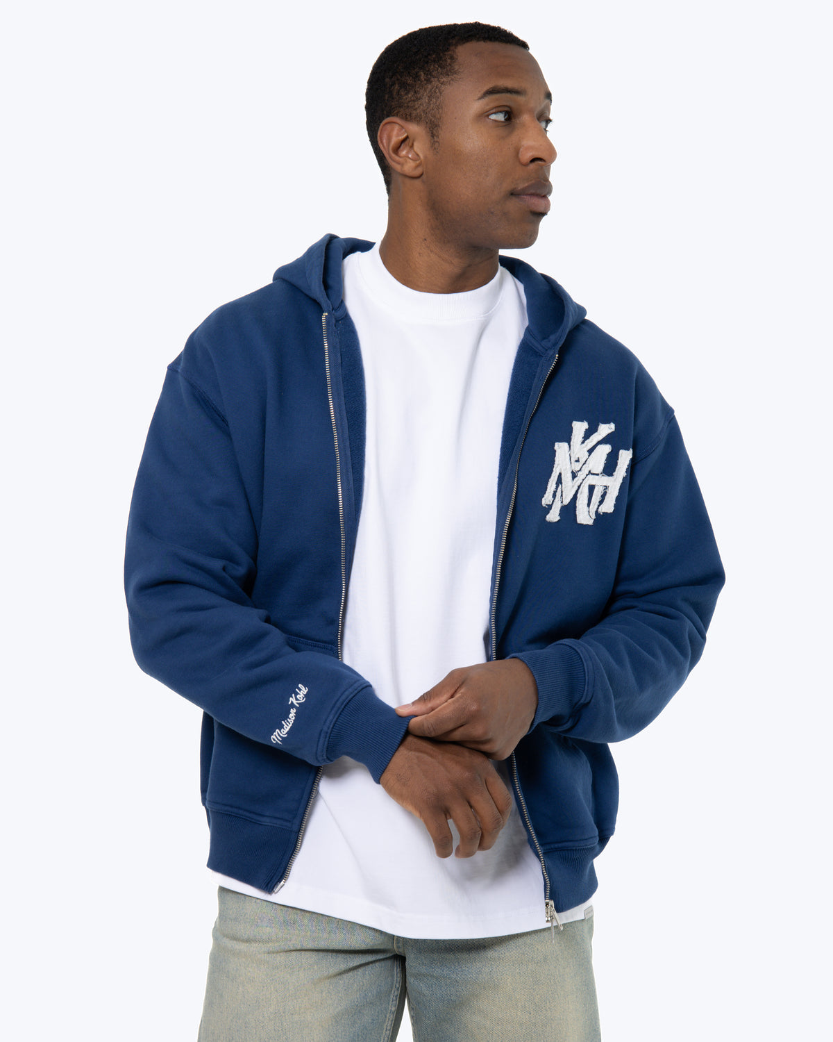 MK Monogram Full Zip Hood Navy