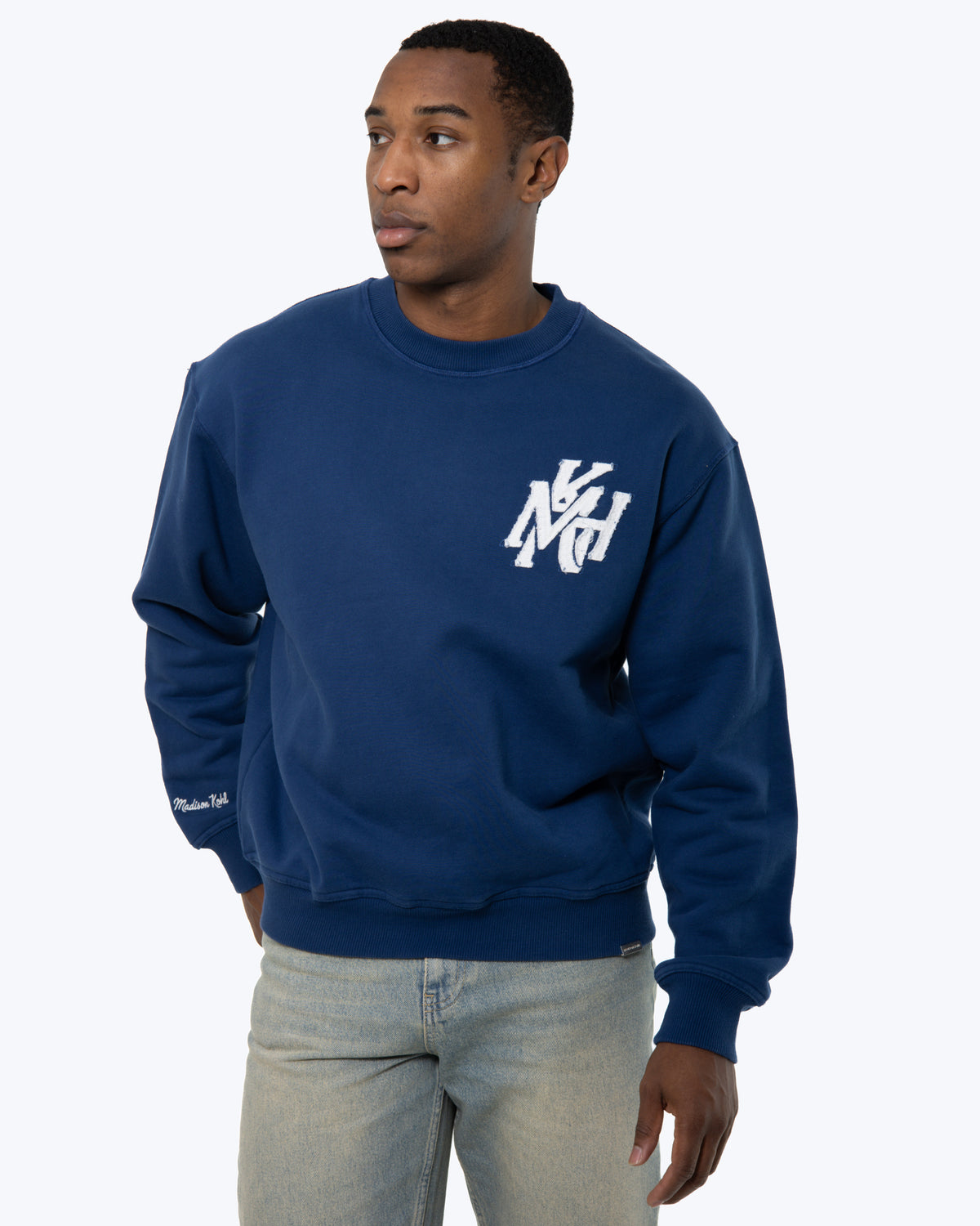 MK Monogram Crewneck Sweatshirt Navy