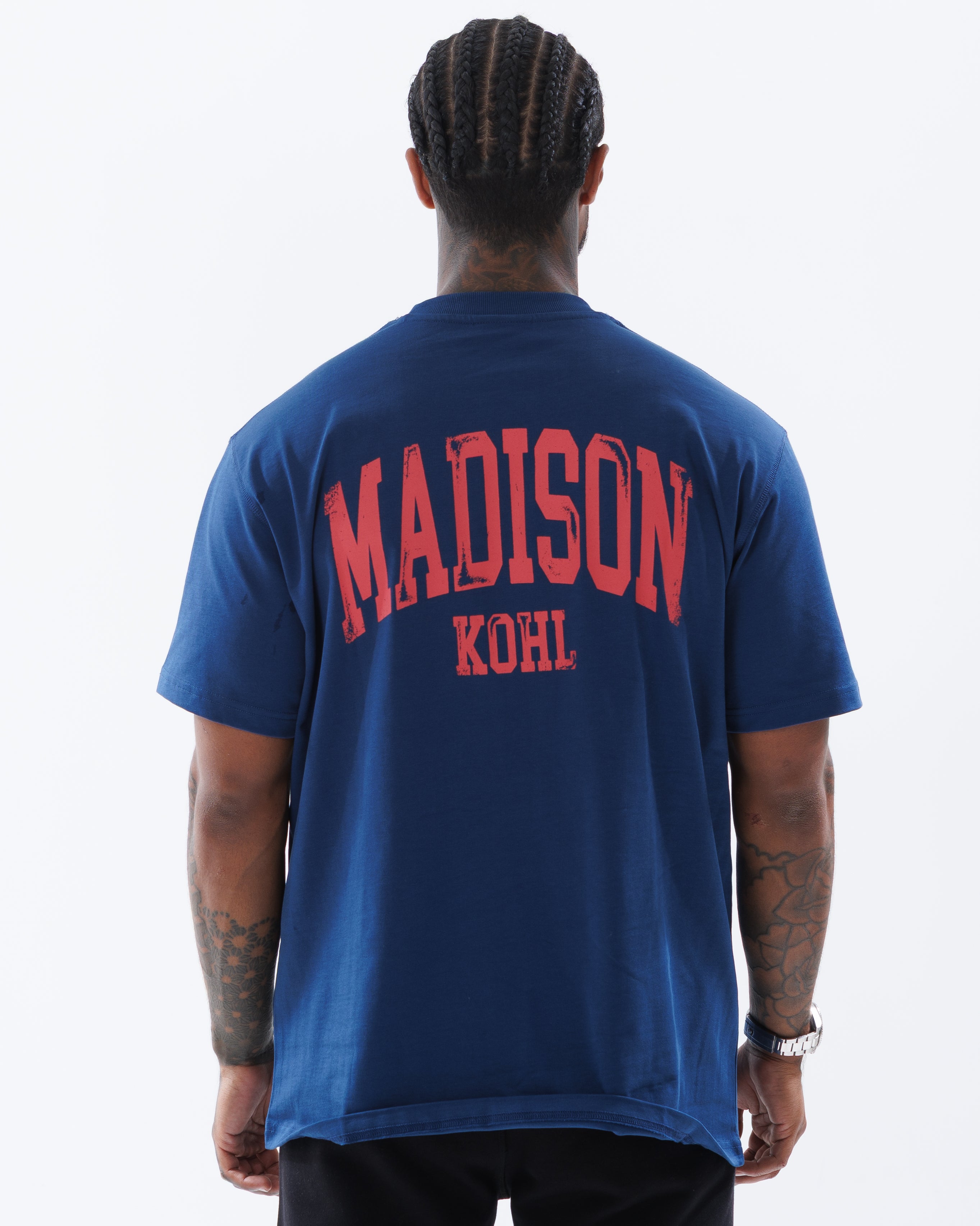 MK Archie T-Shirt Navy/Fuchsia – Madison Kohl