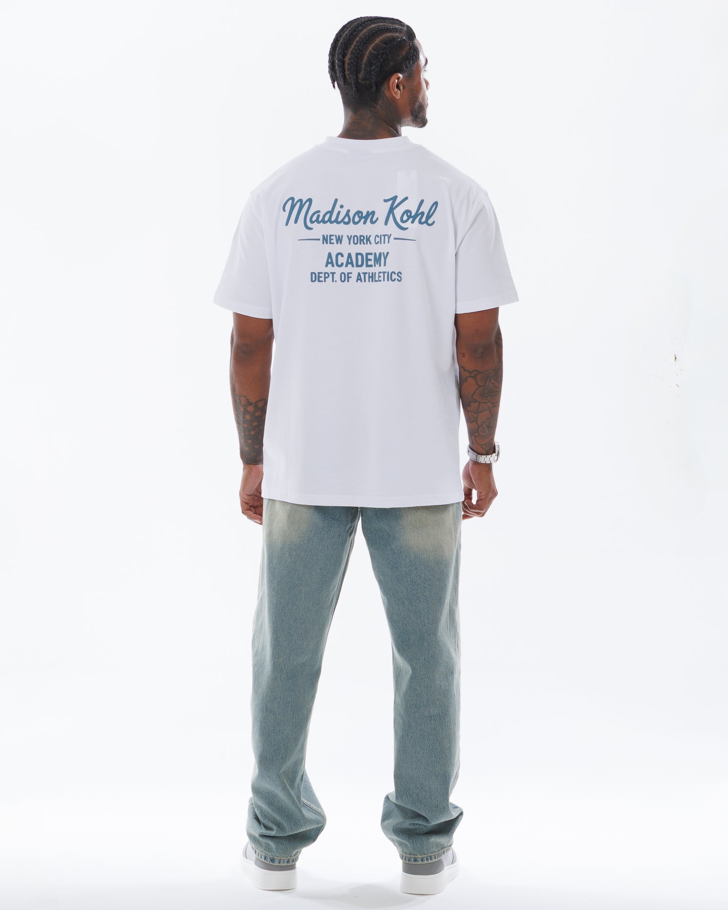 MK Academy T-Shirt White/Emerald Green