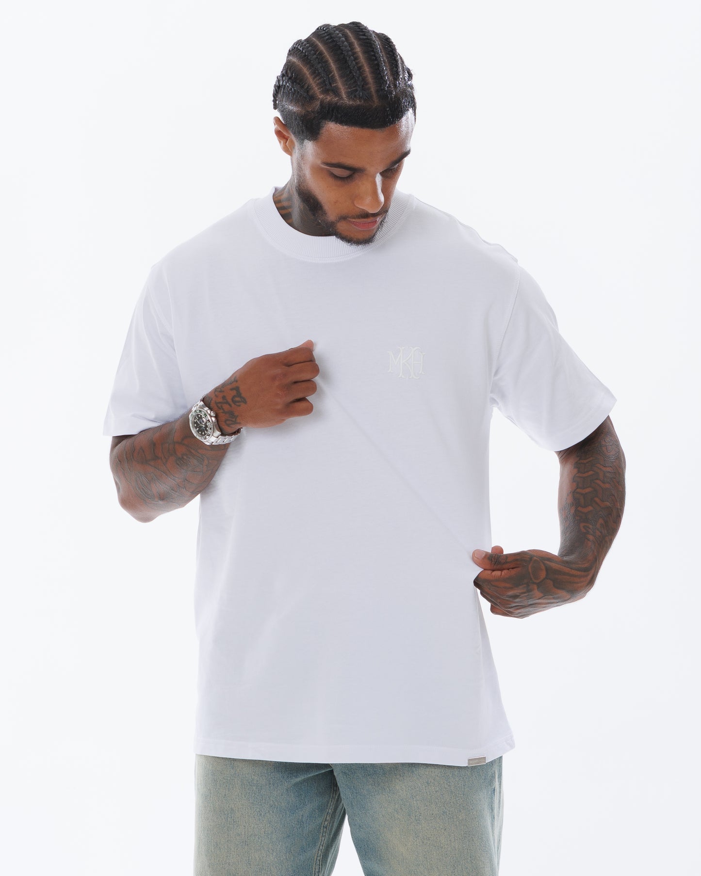 MK Academy T-Shirt White/Emerald Green