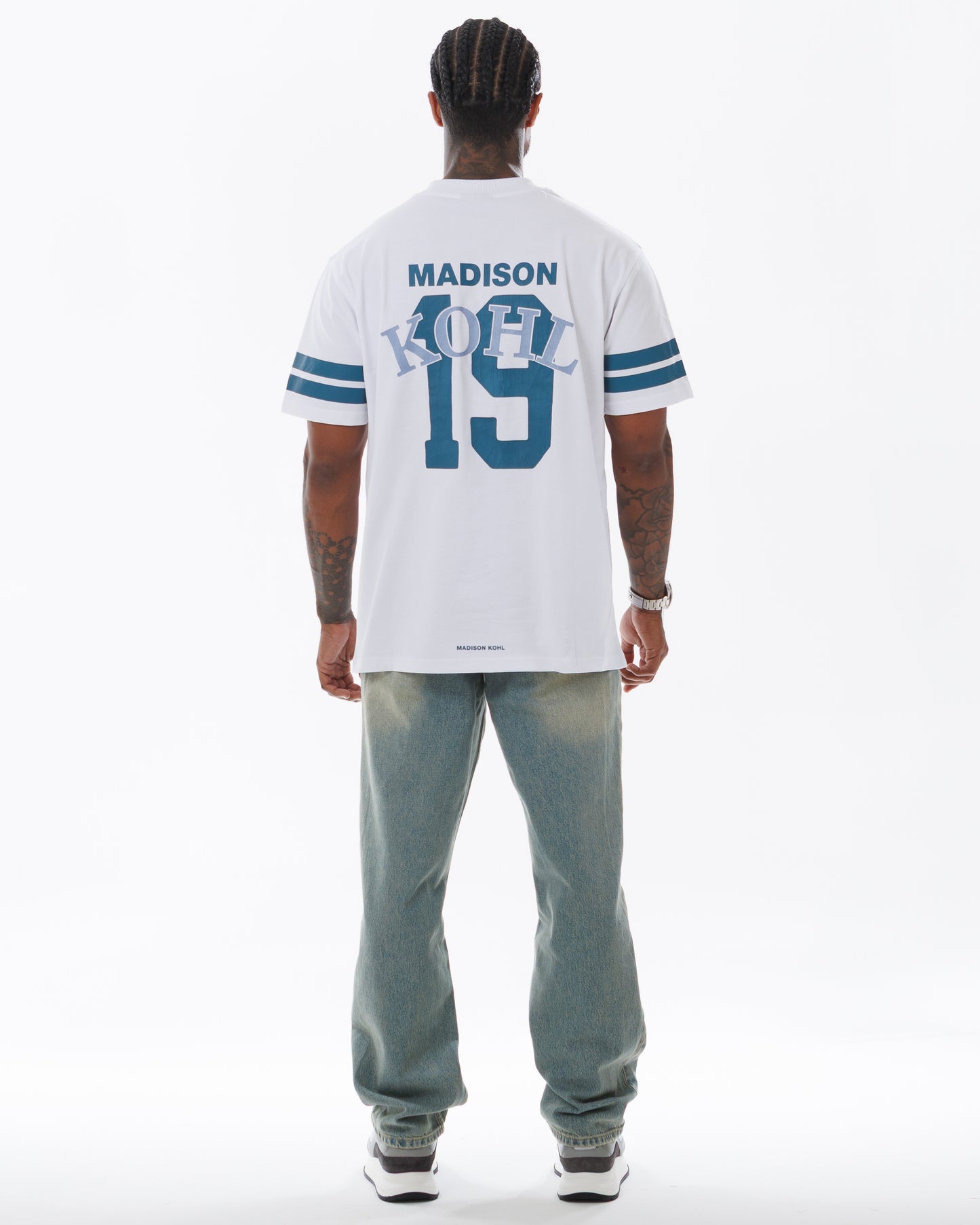 MK Quarterback T-Shirt White/Emerald Green