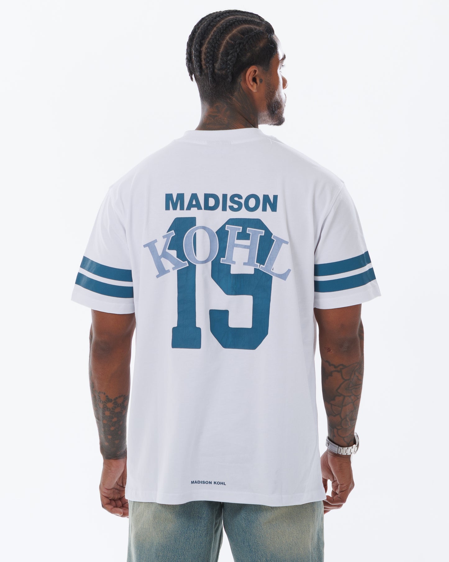 MK Quarterback T-Shirt White/Emerald Green