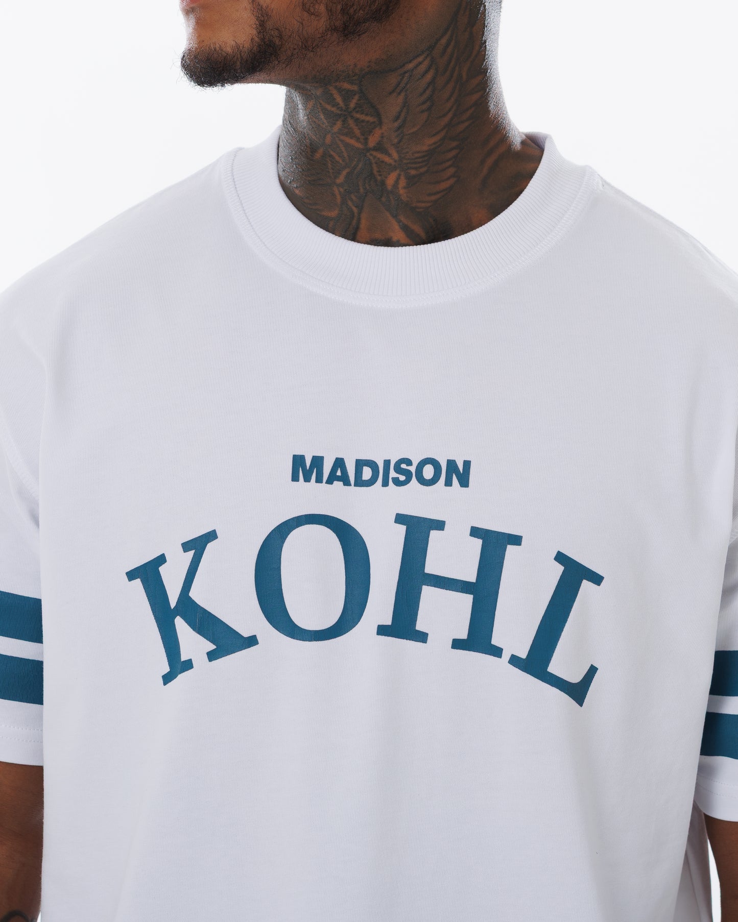 MK Quarterback T-Shirt White/Emerald Green