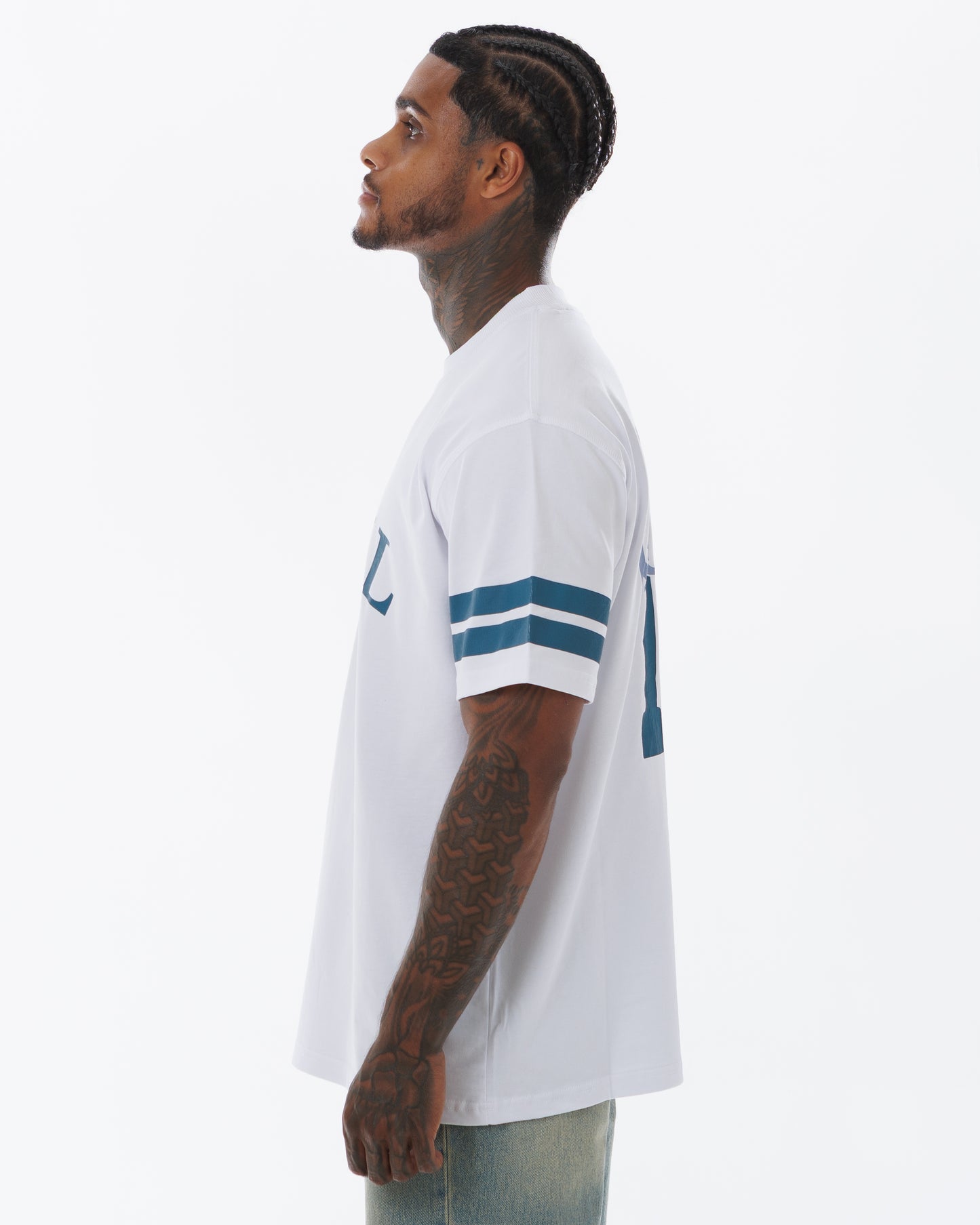 MK Quarterback T-Shirt White/Emerald Green