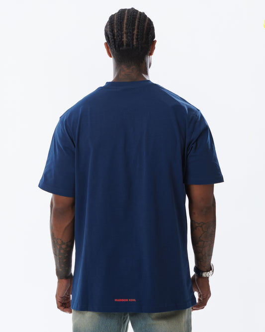 MK Signature T-Shirt Navy/Fuchsia