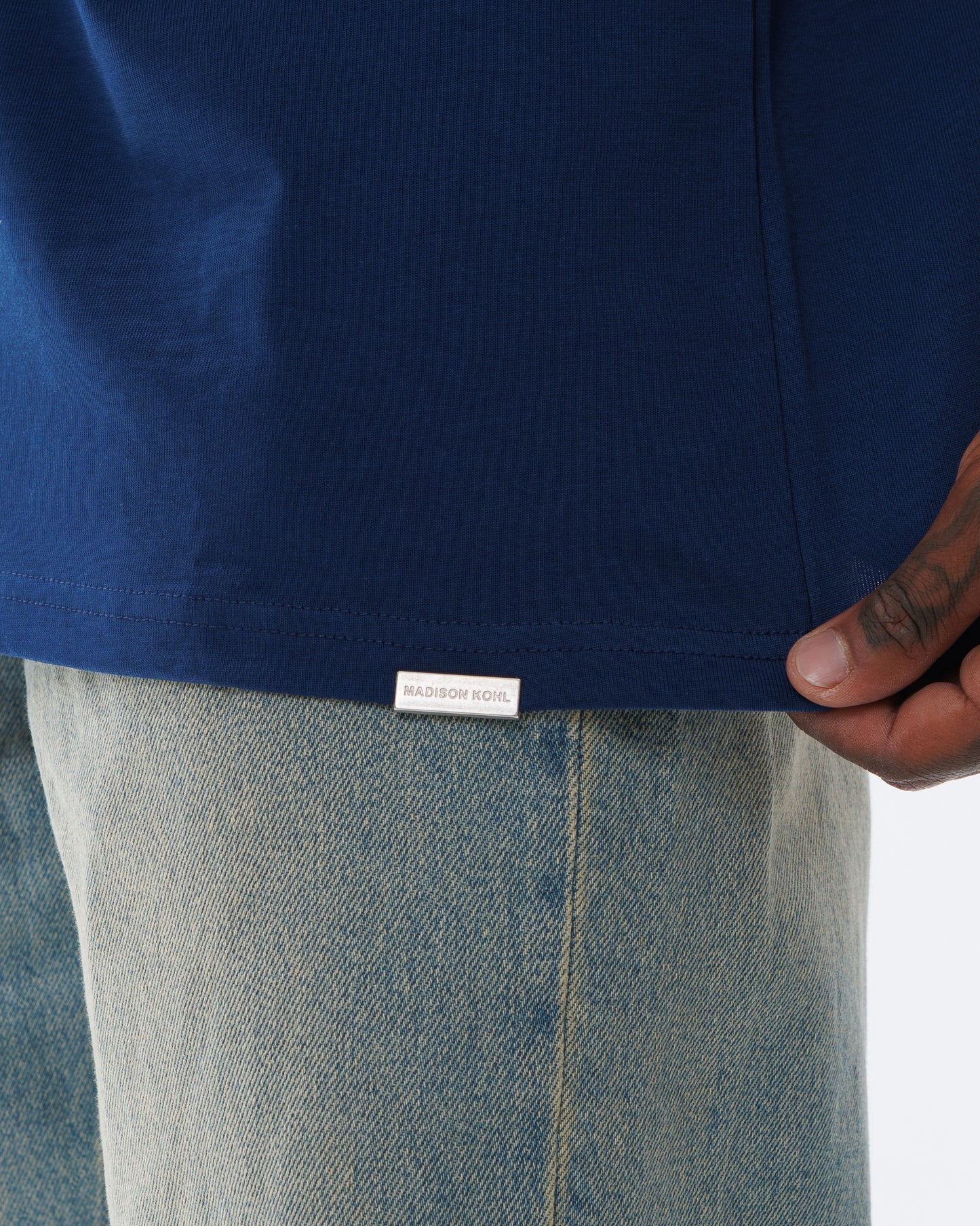 MK Signature T-Shirt Navy/Fuchsia