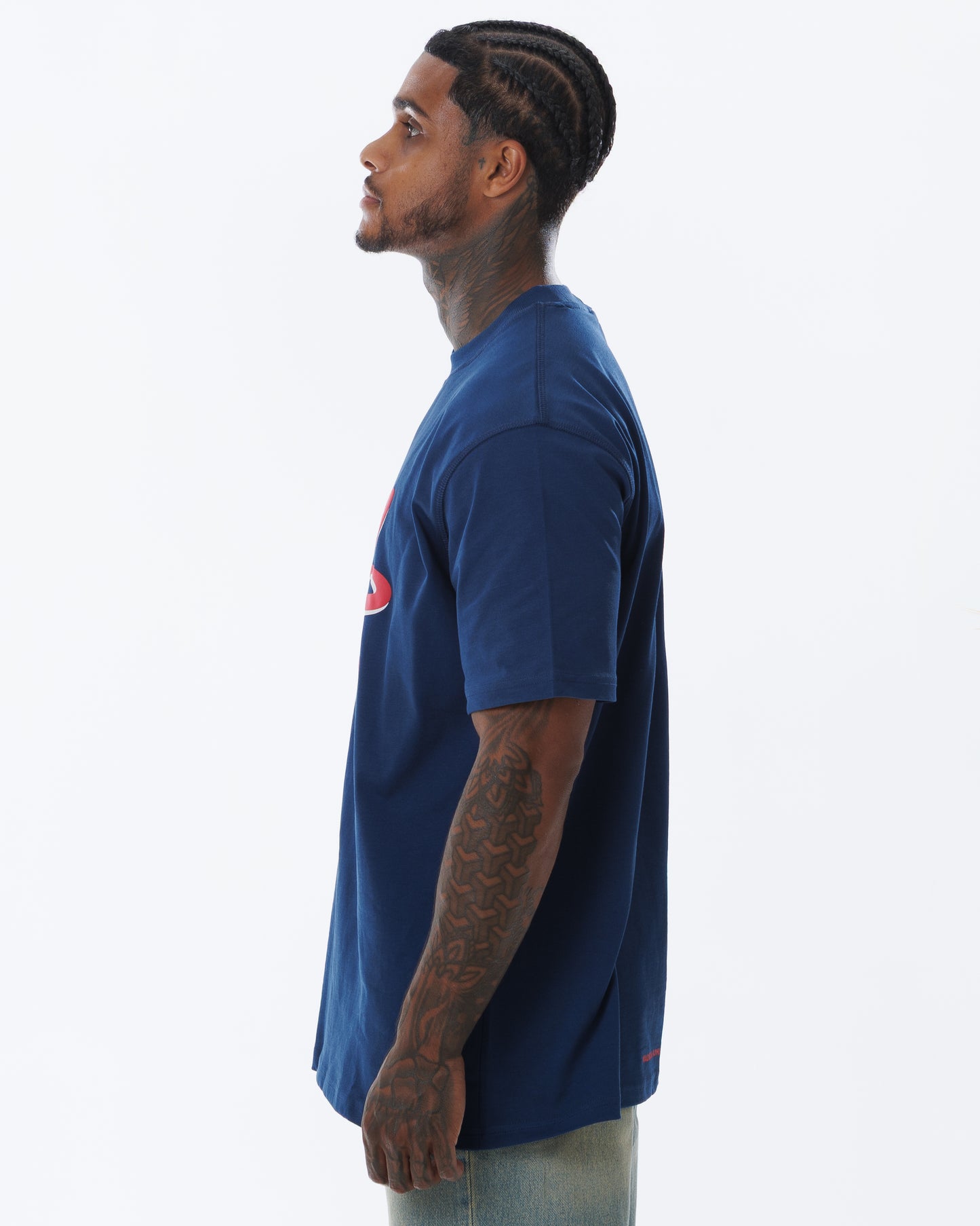 MK Signature T-Shirt Navy/Fuchsia