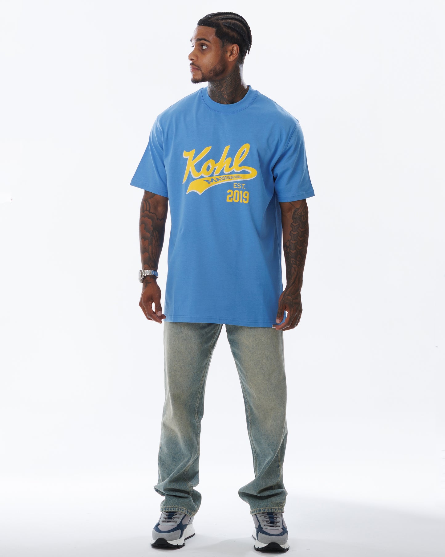 MK Signature T-Shirt Marina Blue/Yellow