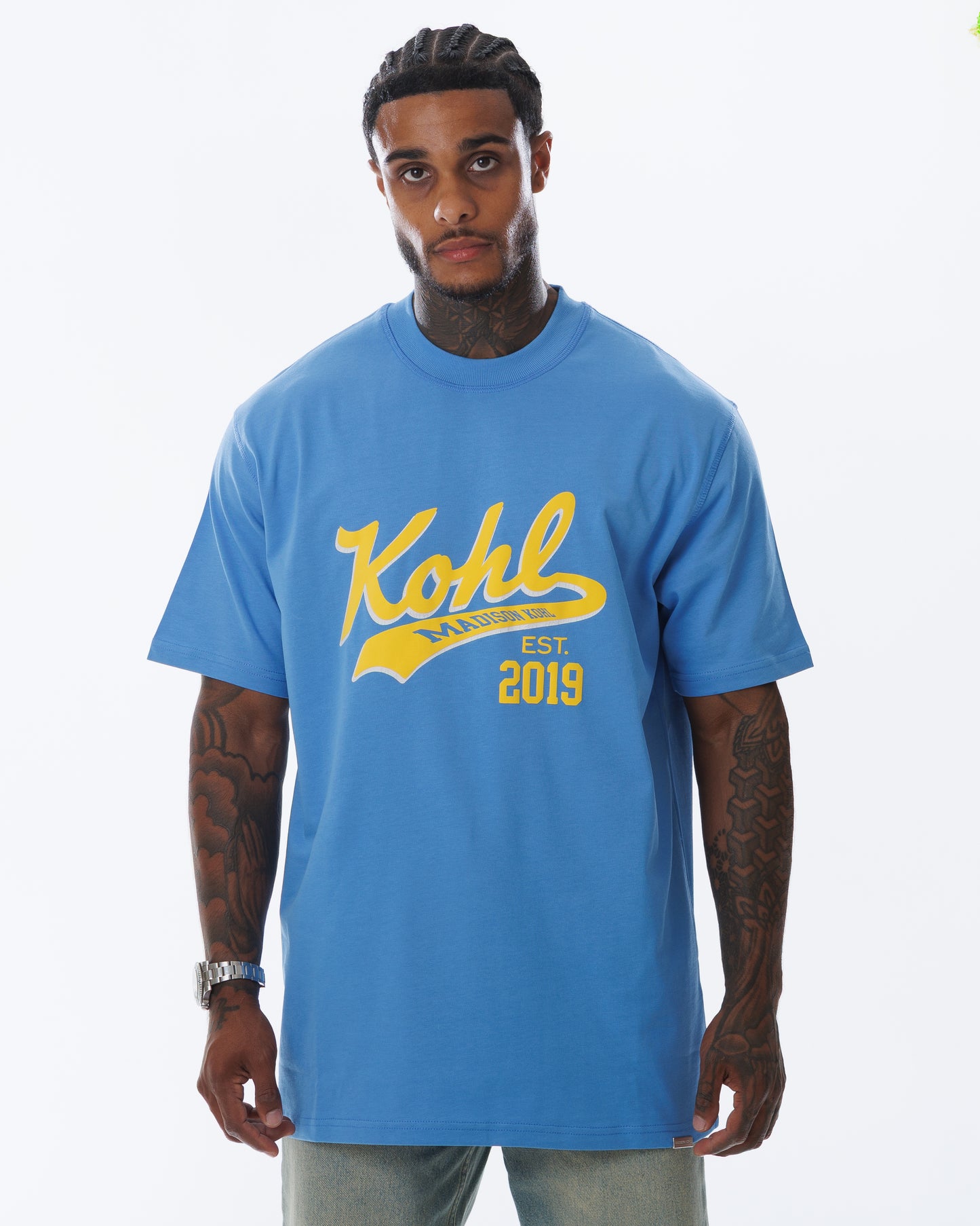 MK Signature T-Shirt Marina Blue/Yellow