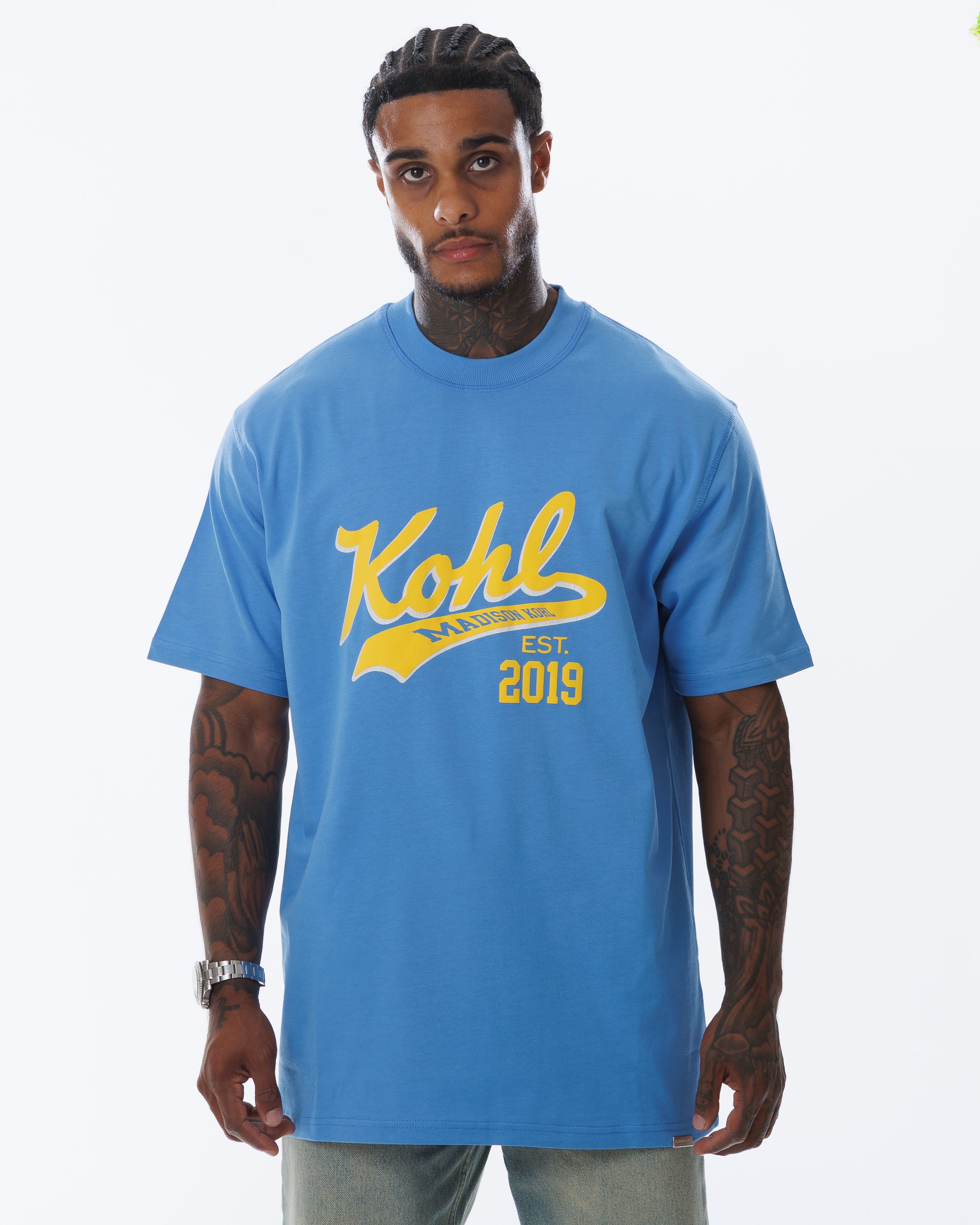 MK Signature T-Shirt Marina Blue/Yellow