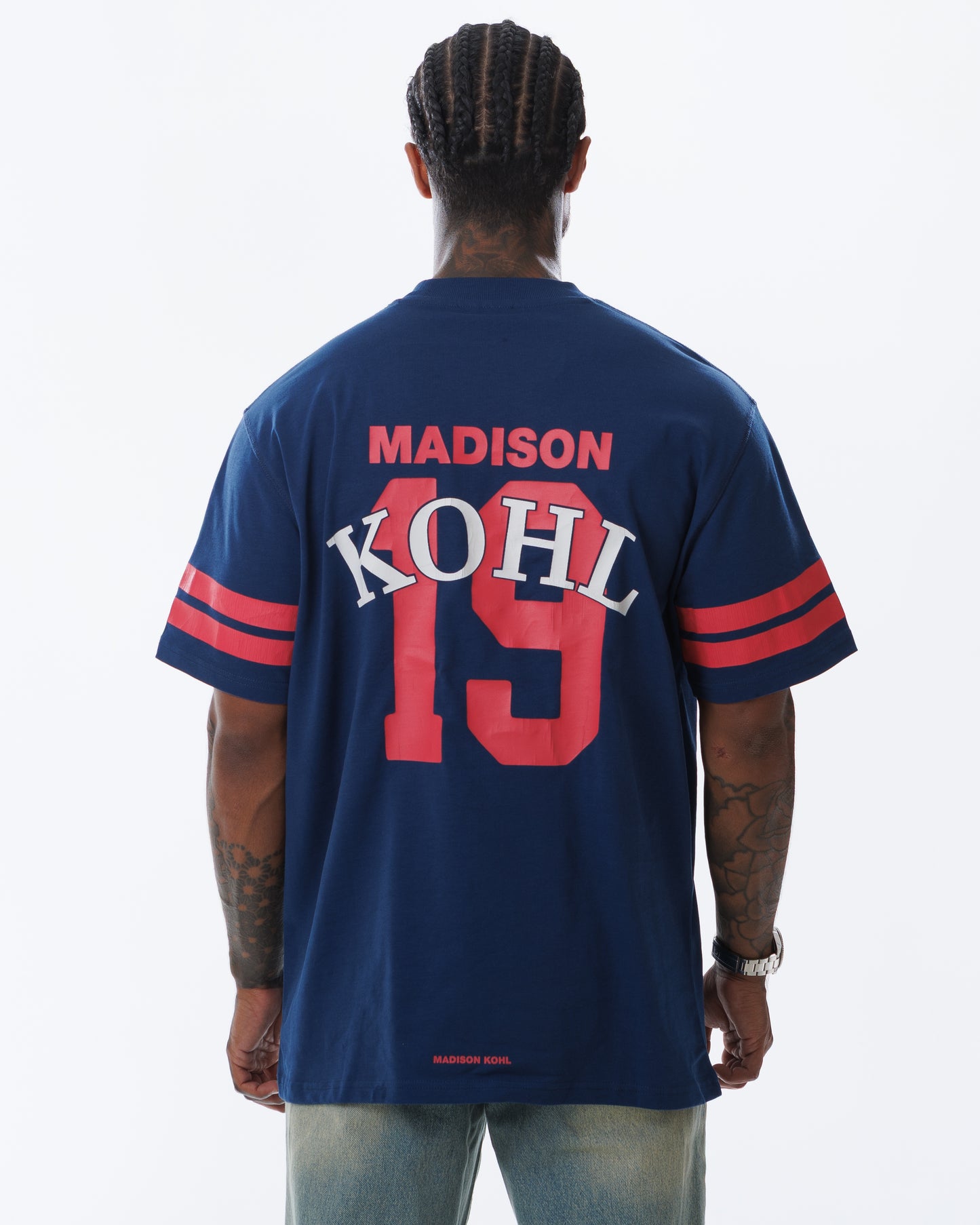 MK Quarterback T-Shirt Navy/Fuchsia