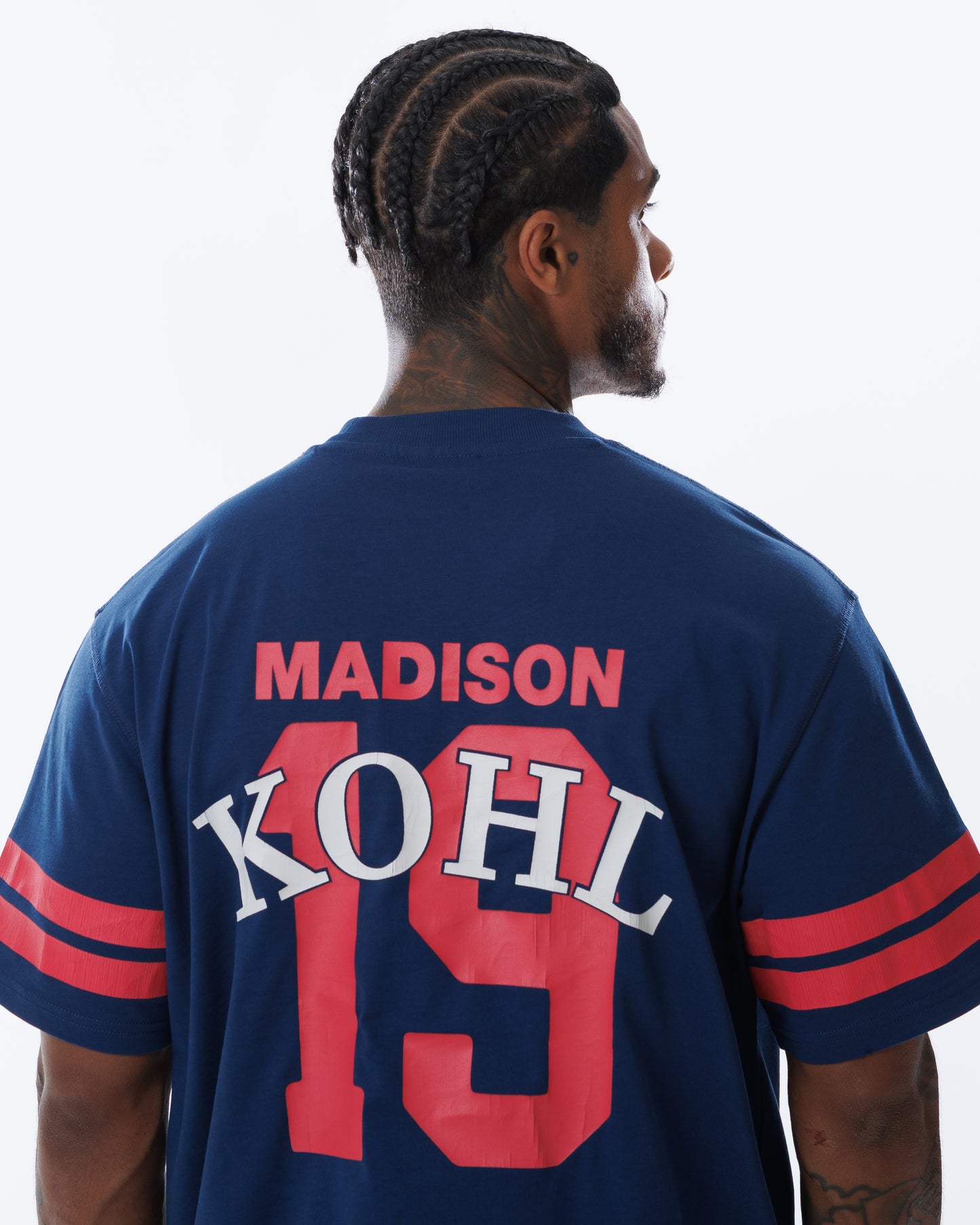 MK Quarterback T-Shirt Navy/Fuchsia