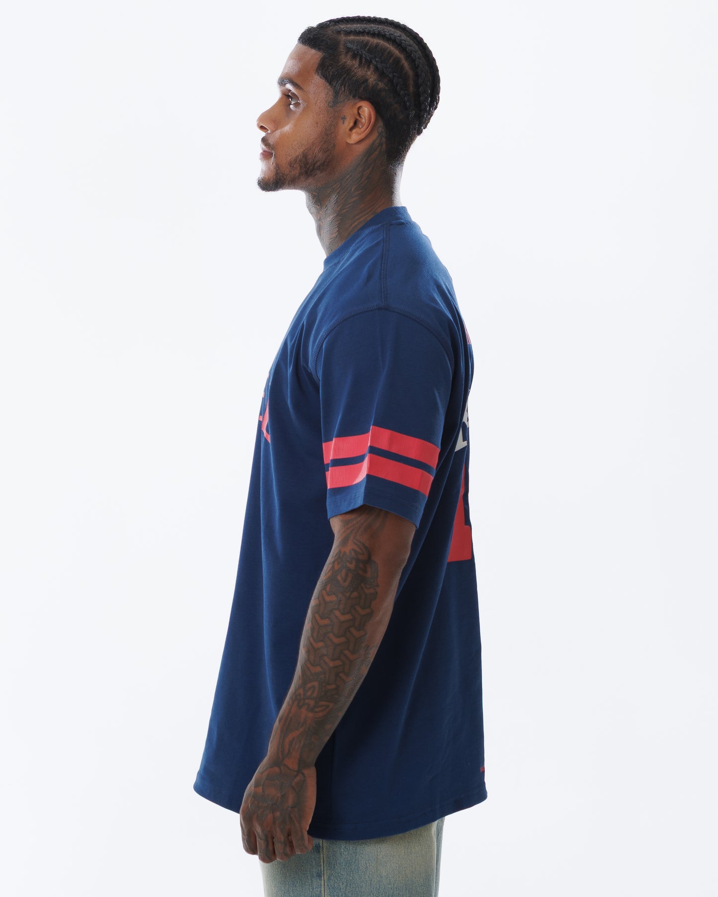MK Quarterback T-Shirt Navy/Fuchsia