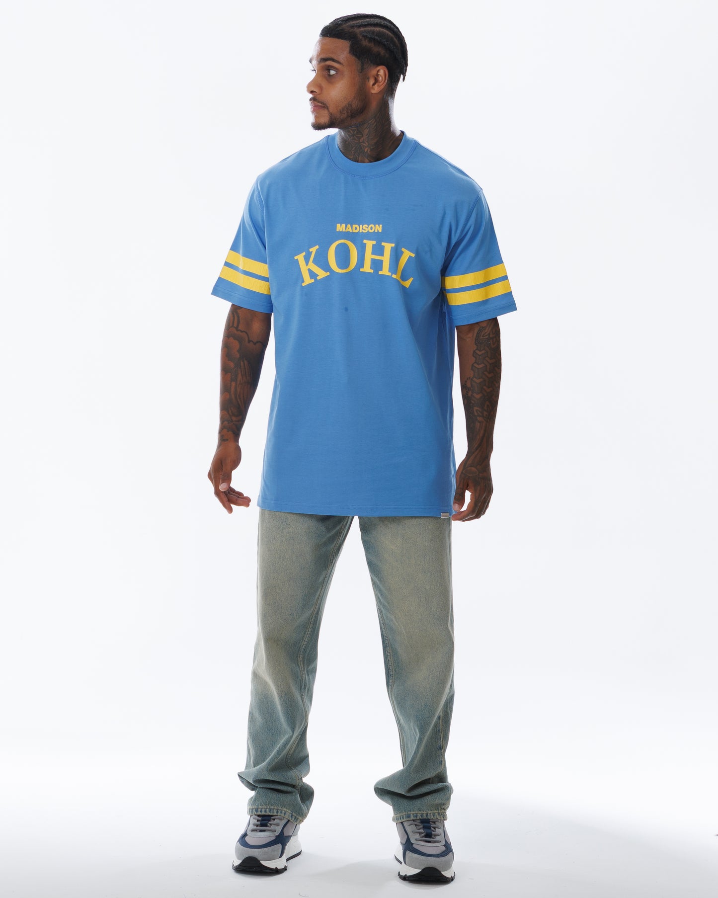 MK Quarterback T-Shirt Marina Blue/Yellow