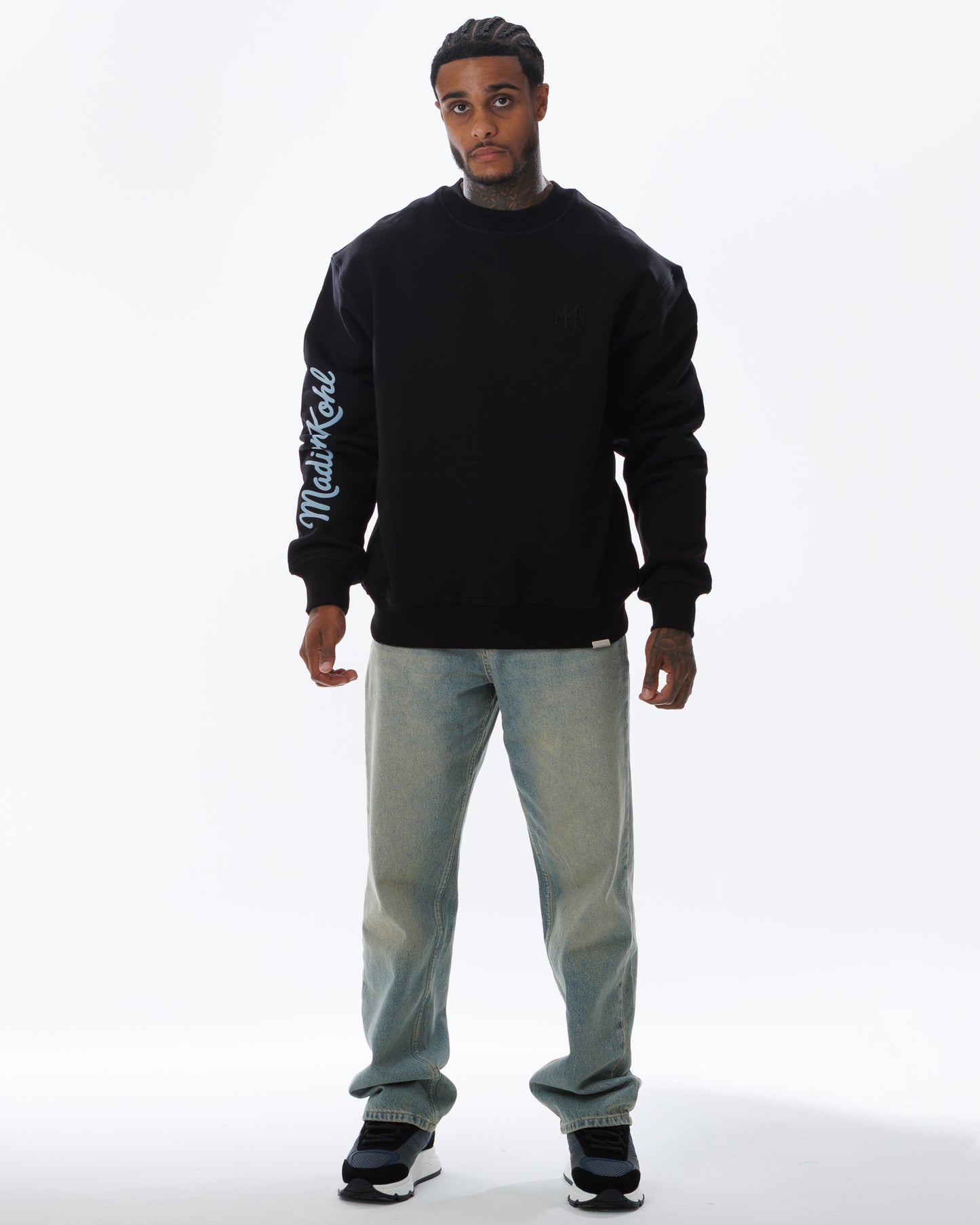 MK Academy Relaxed Crewneck Sweatshirt Black/DSky