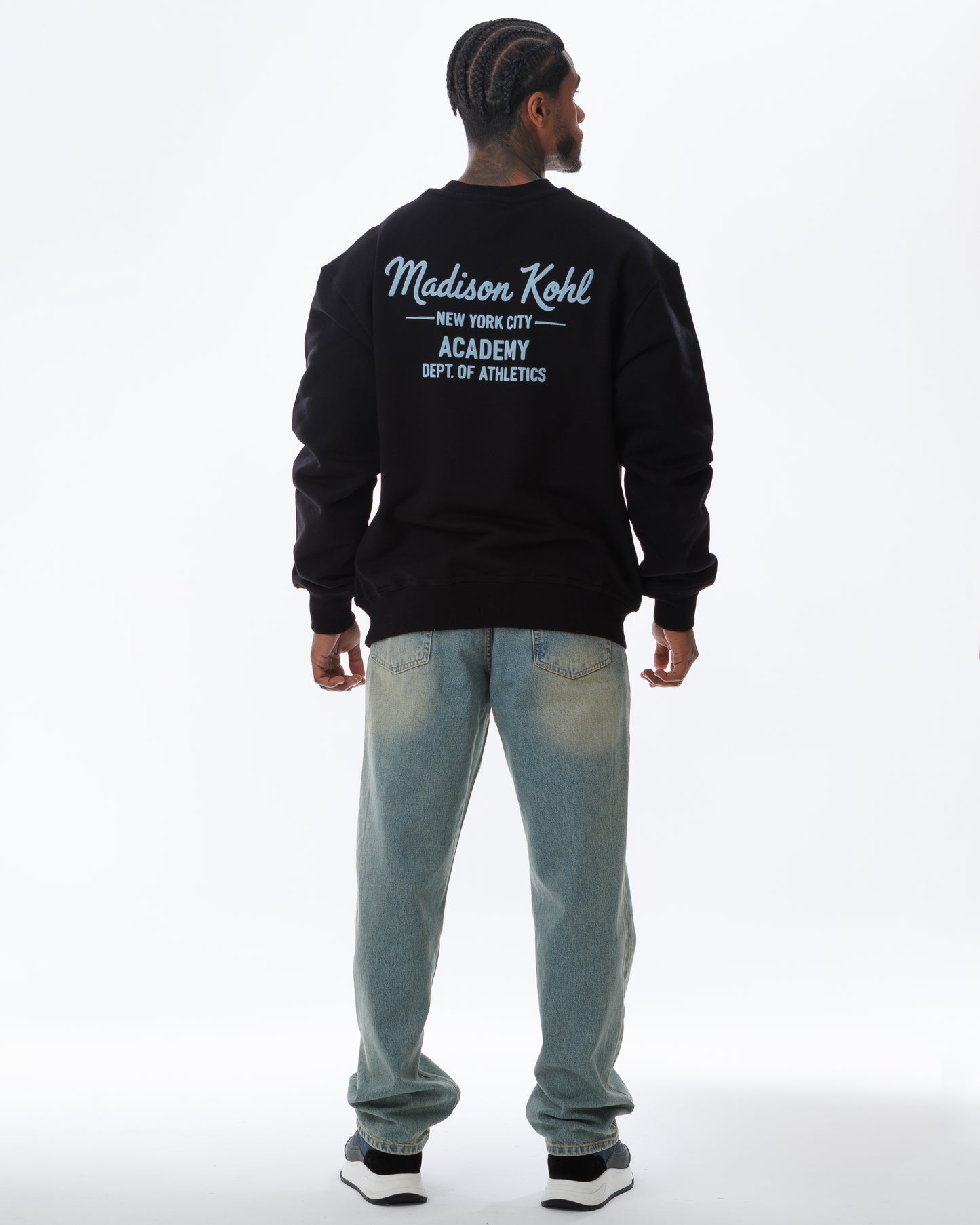 MK Academy Relaxed Crewneck Sweatshirt Black/DSky