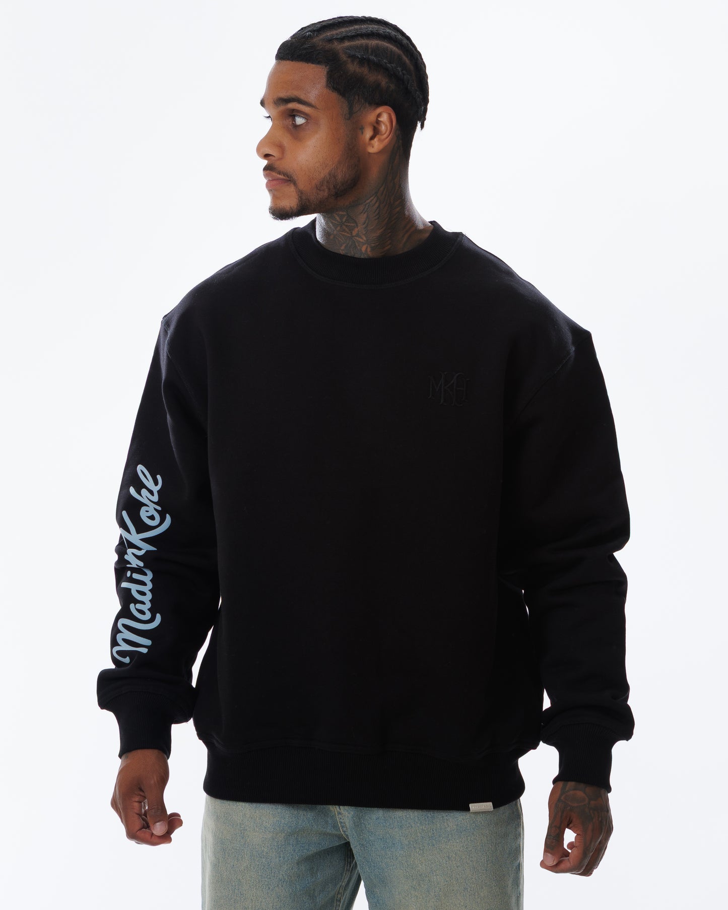 MK Academy Relaxed Crewneck Sweatshirt Black/DSky