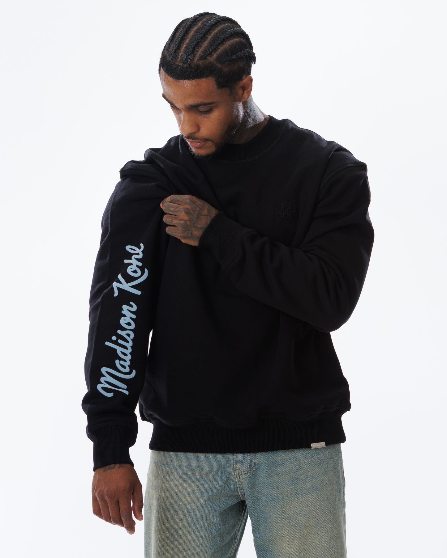 MK Academy Relaxed Crewneck Sweatshirt Black/DSky