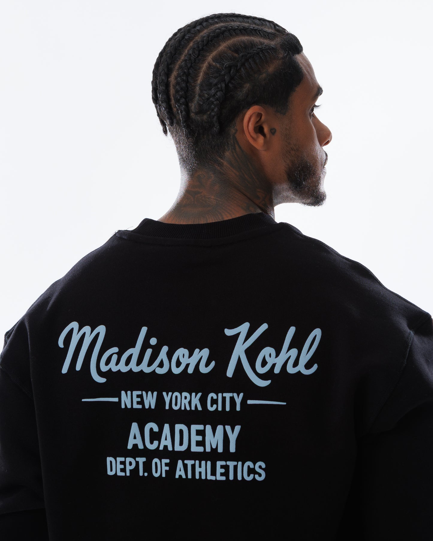 MK Academy Relaxed Crewneck Sweatshirt Black/DSky