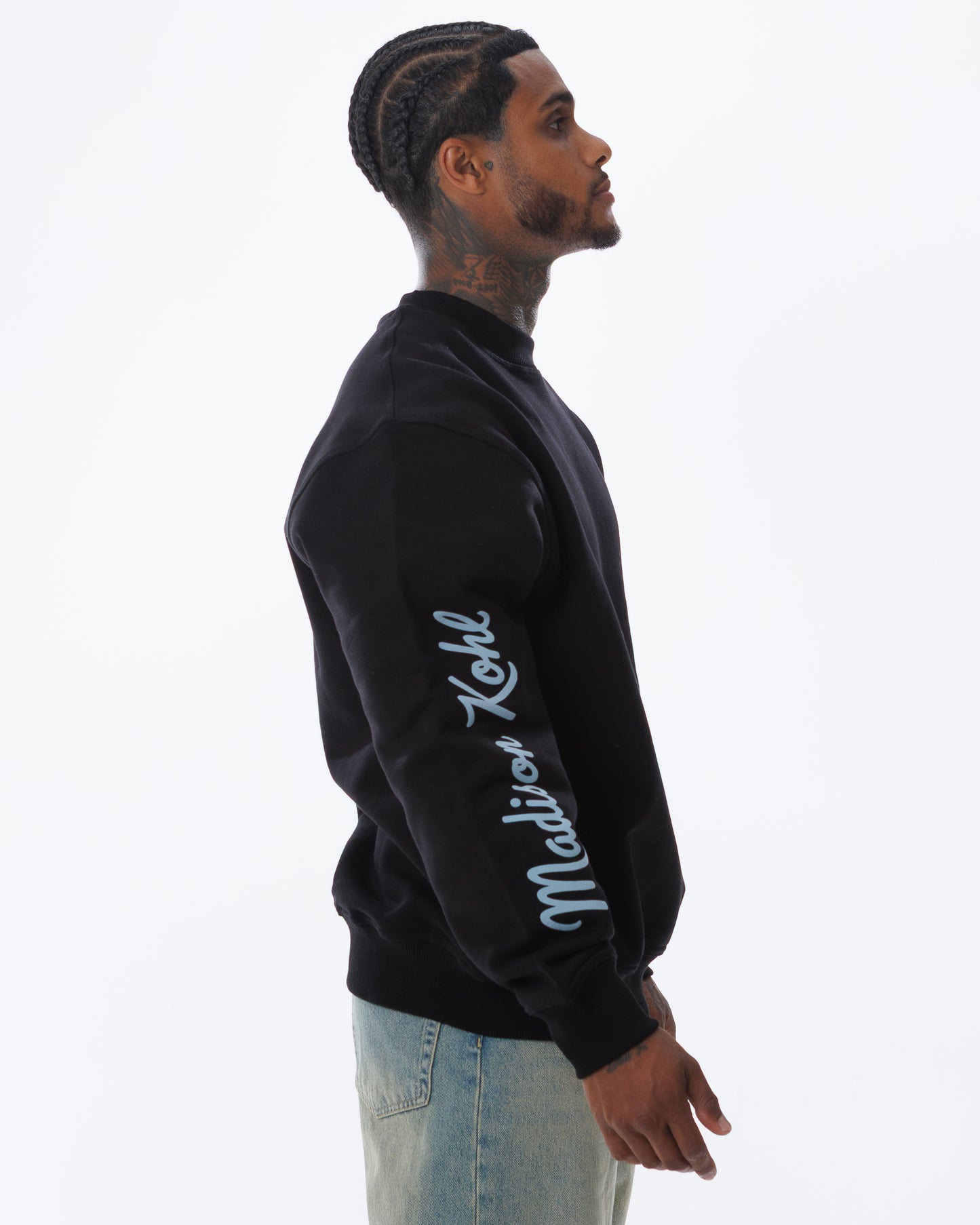 MK Academy Relaxed Crewneck Sweatshirt Black/DSky