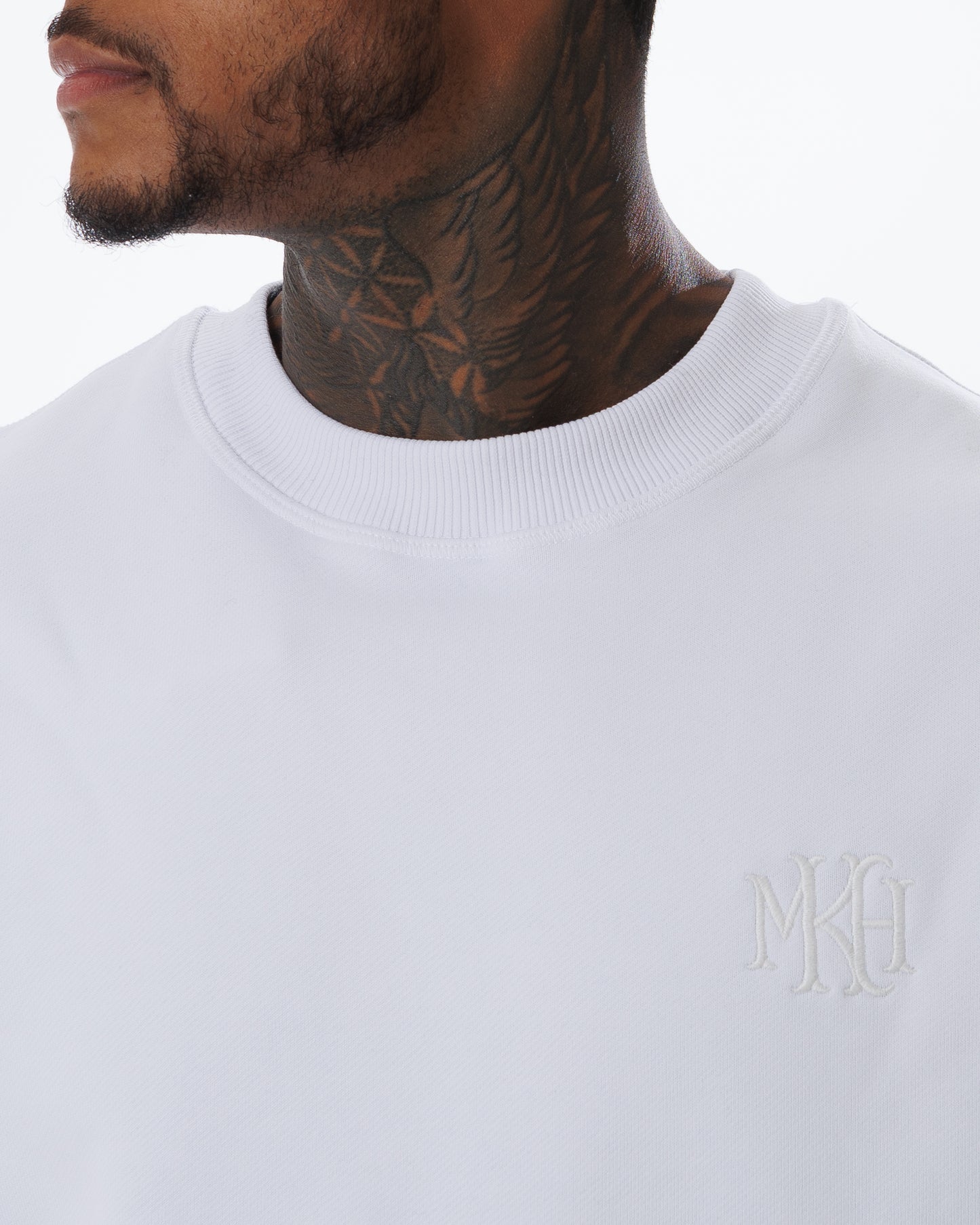 MK Academy Relaxed Crewneck Sweatshirt White/Emerald