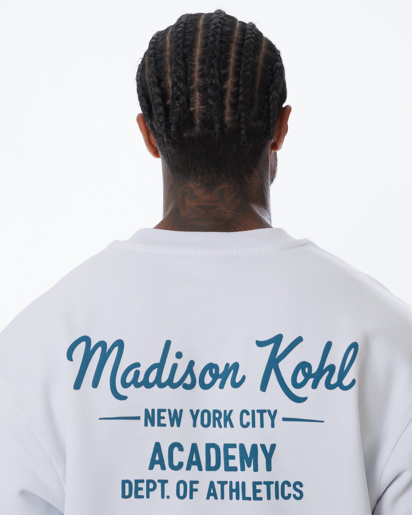 MK Academy Relaxed Crewneck Sweatshirt White/Emerald